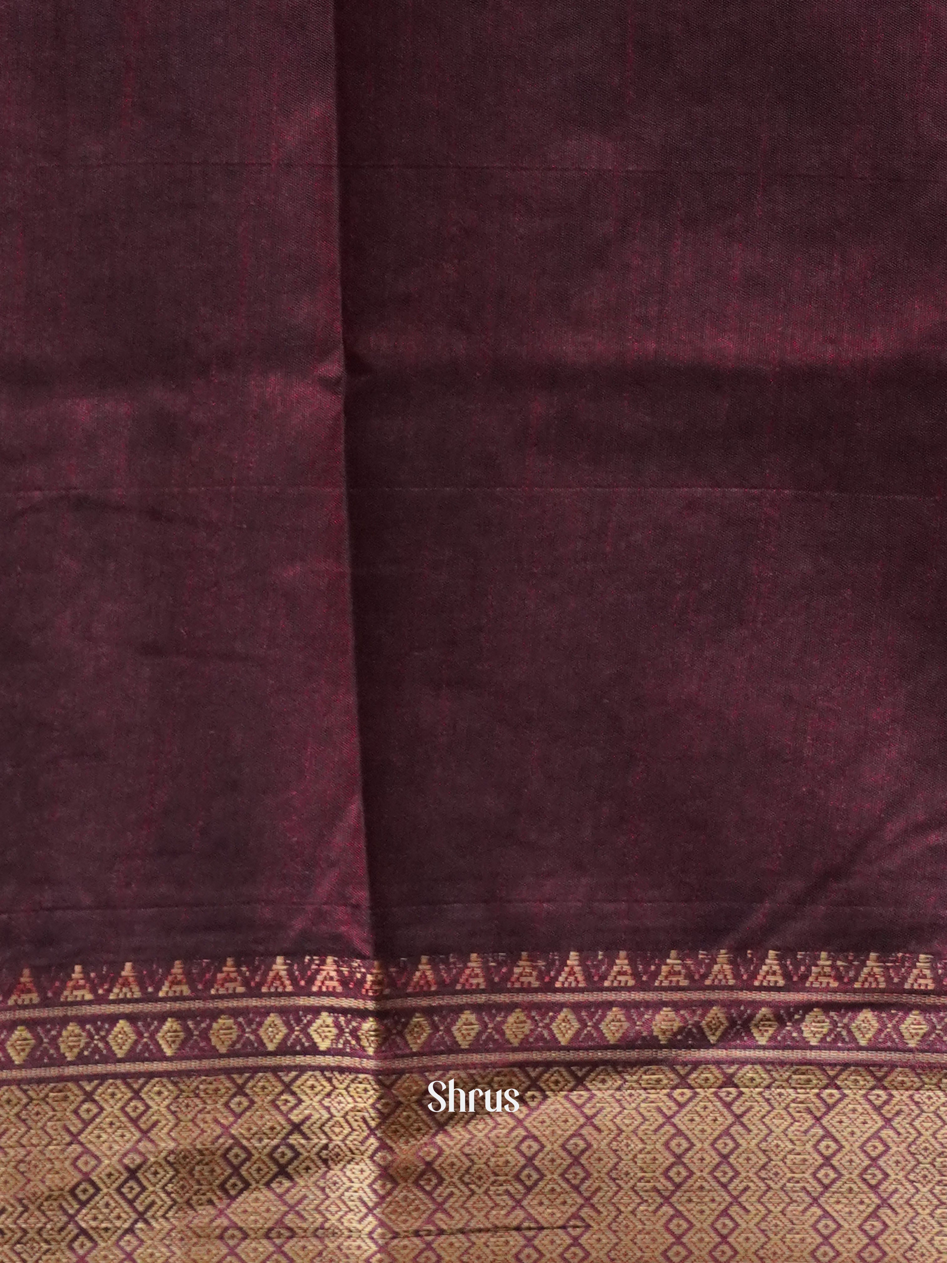 Black & Maroon - Semi Patola Saree - Shop on ShrusEternity.com