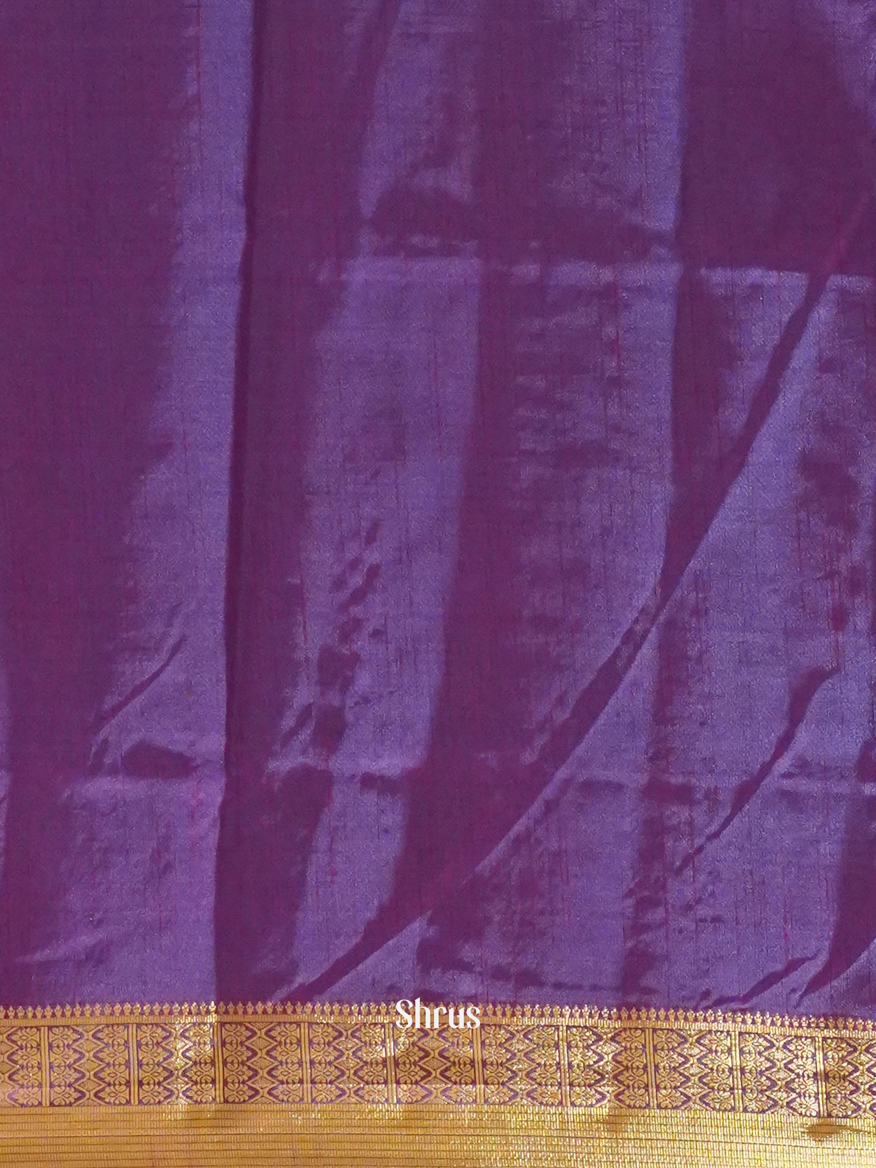 Blue & Purple - Semi Patola Saree - Shop on ShrusEternity.com