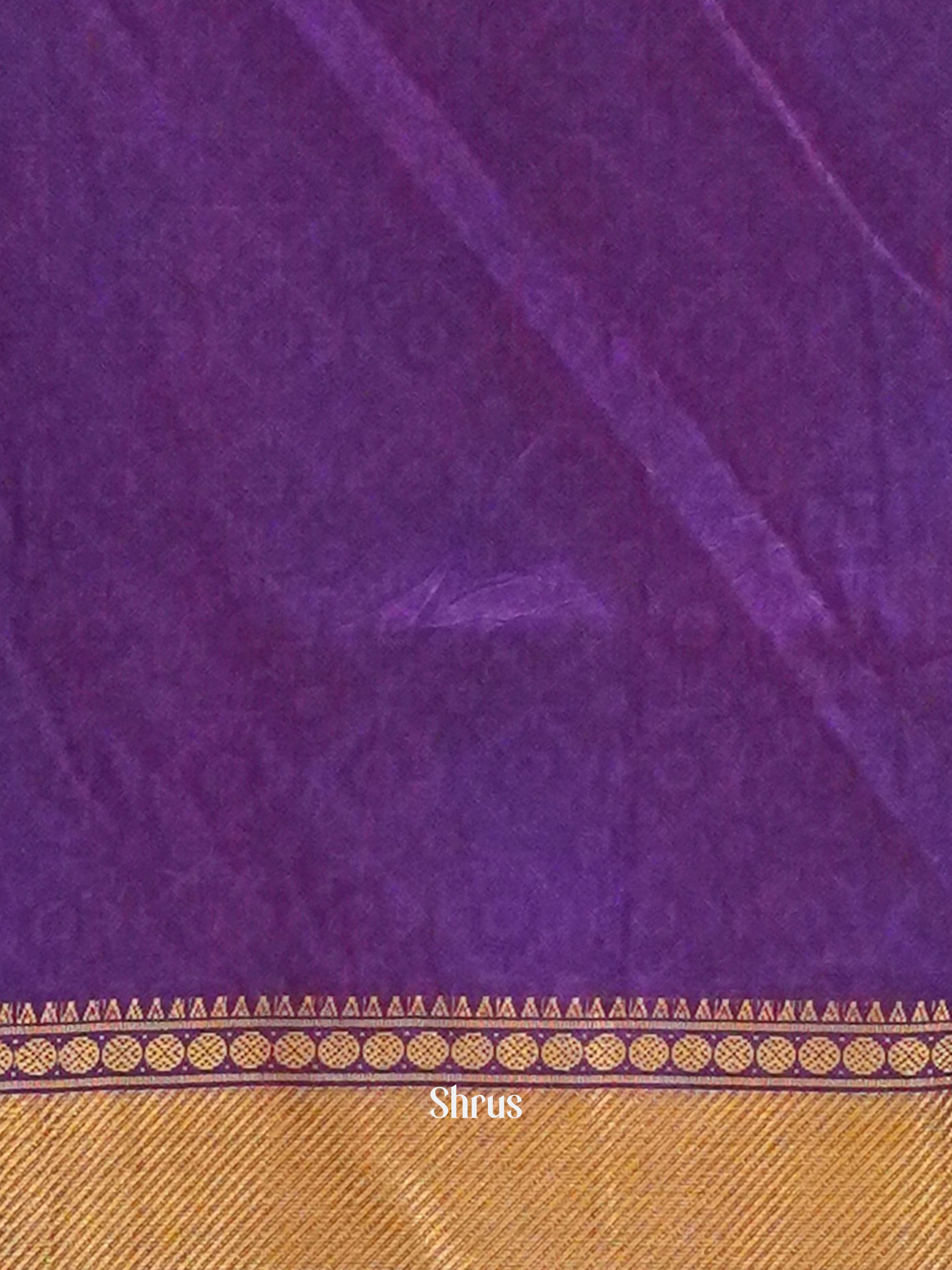 Blue & Purple - Semi Patola Saree - Shop on ShrusEternity.com