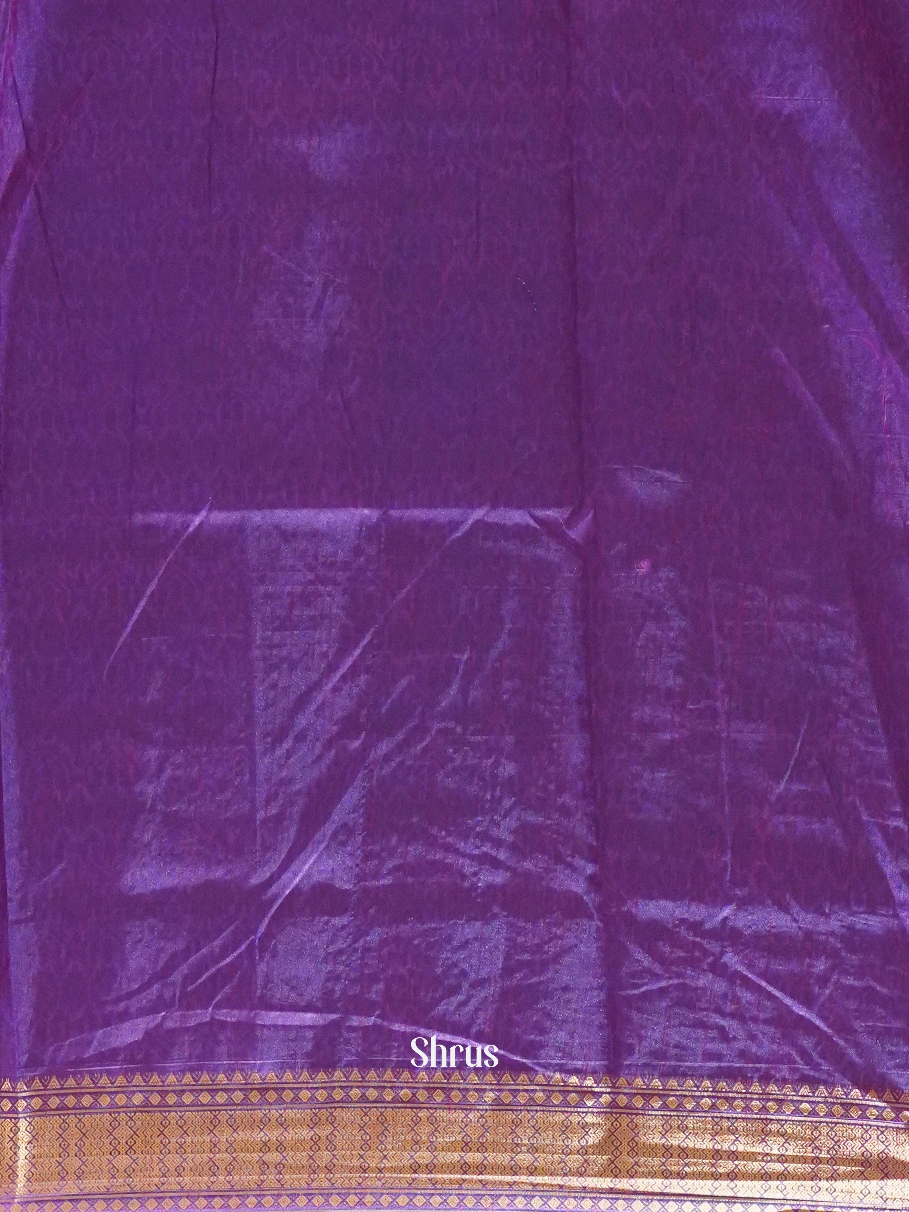 Blue & Purple - Semi Patola Saree - Shop on ShrusEternity.com