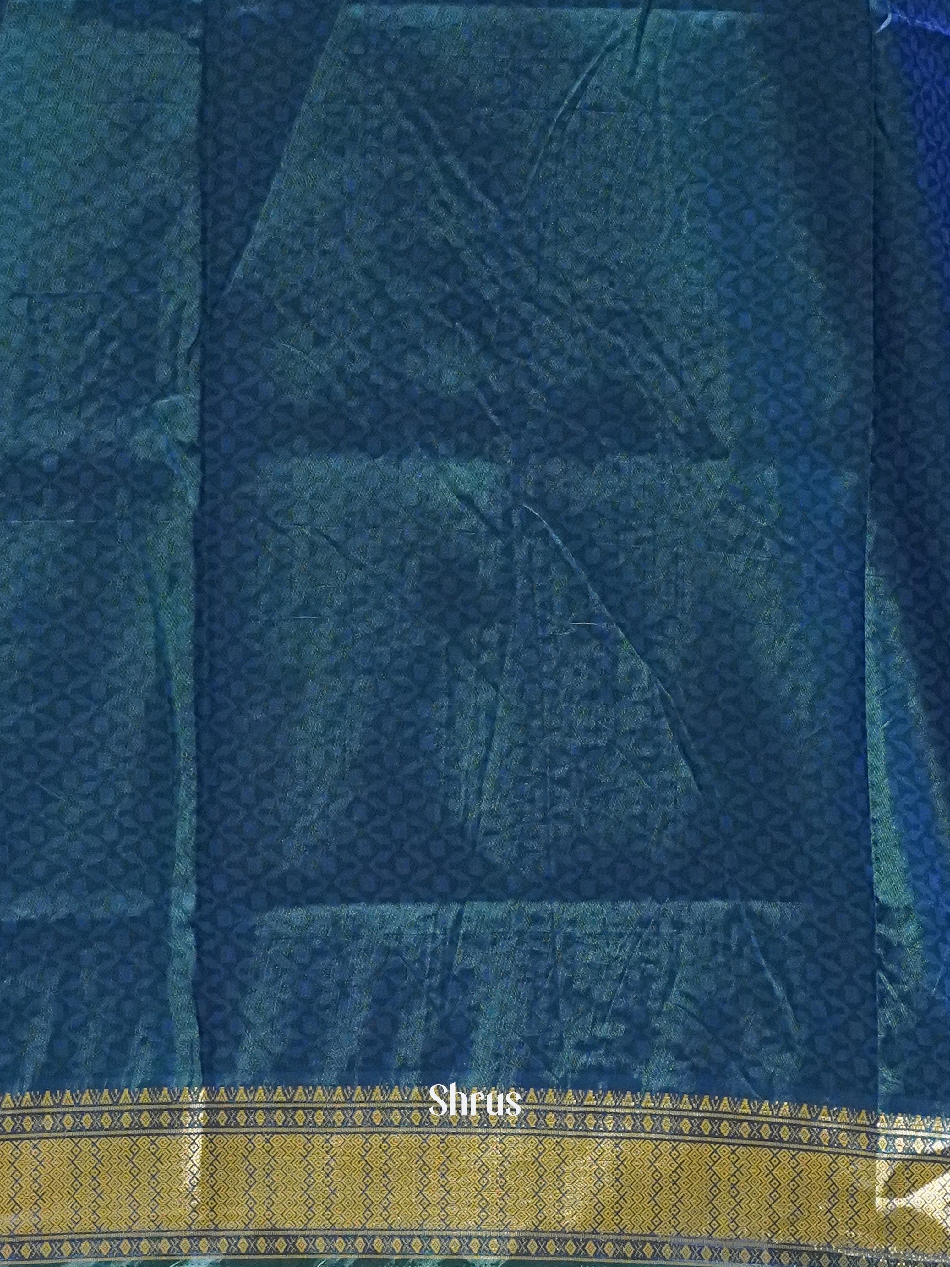 Green & Blue - Semi Patola Saree - Shop on ShrusEternity.com