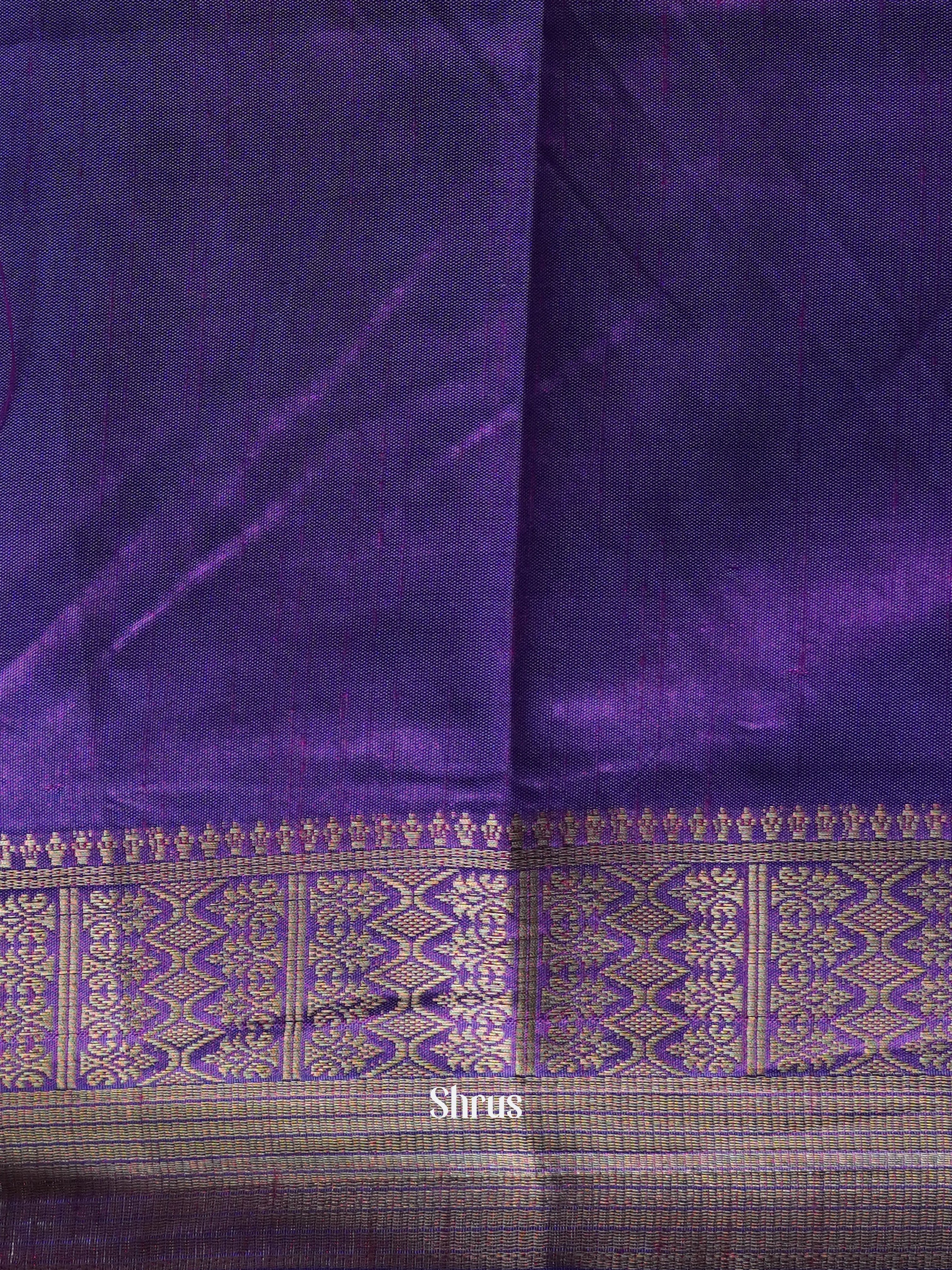 Blue & Purple - Semi Patola Saree - Shop on ShrusEternity.com