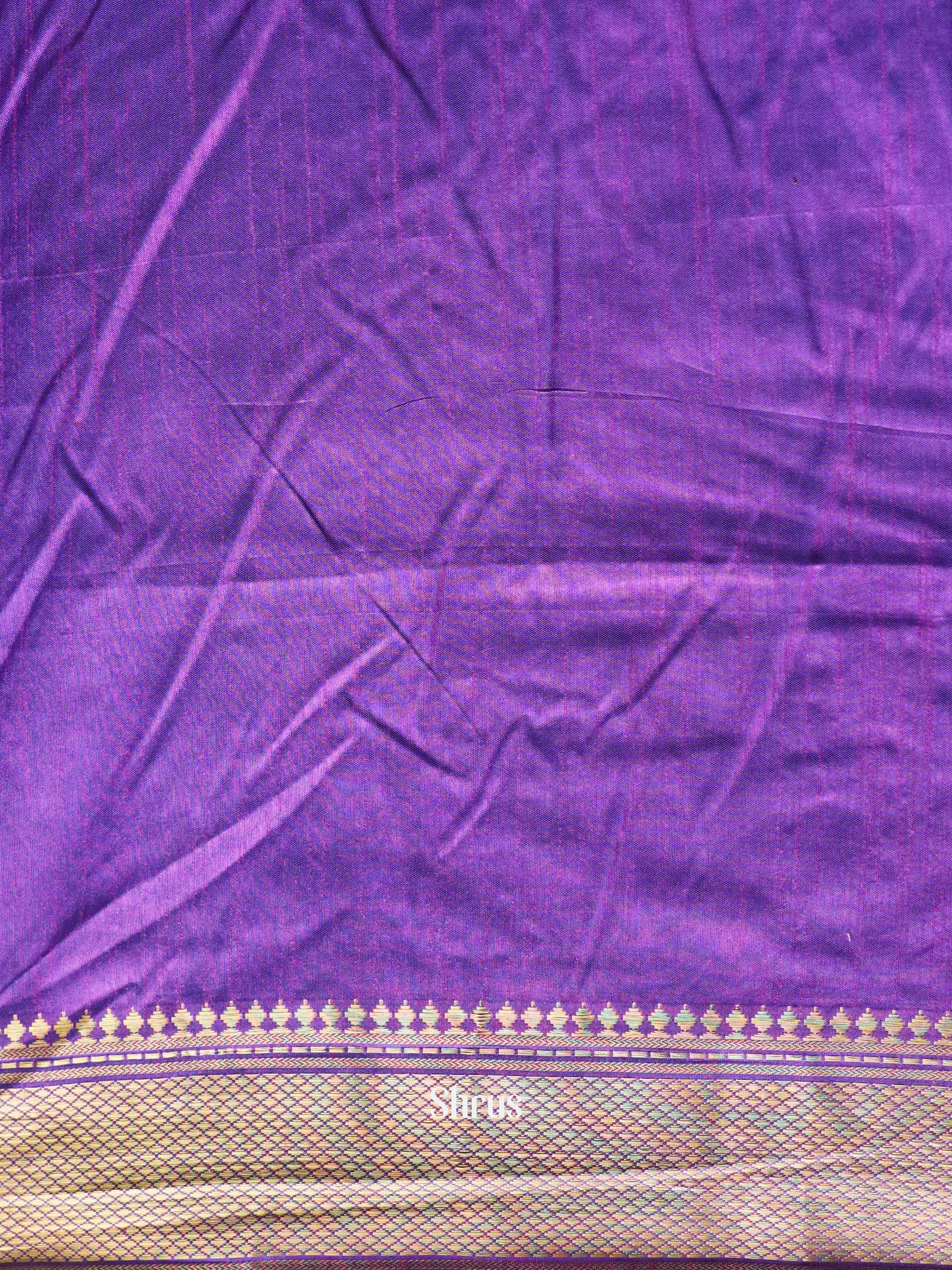 Purple & Pink - Semi Patola Saree - Shop on ShrusEternity.com