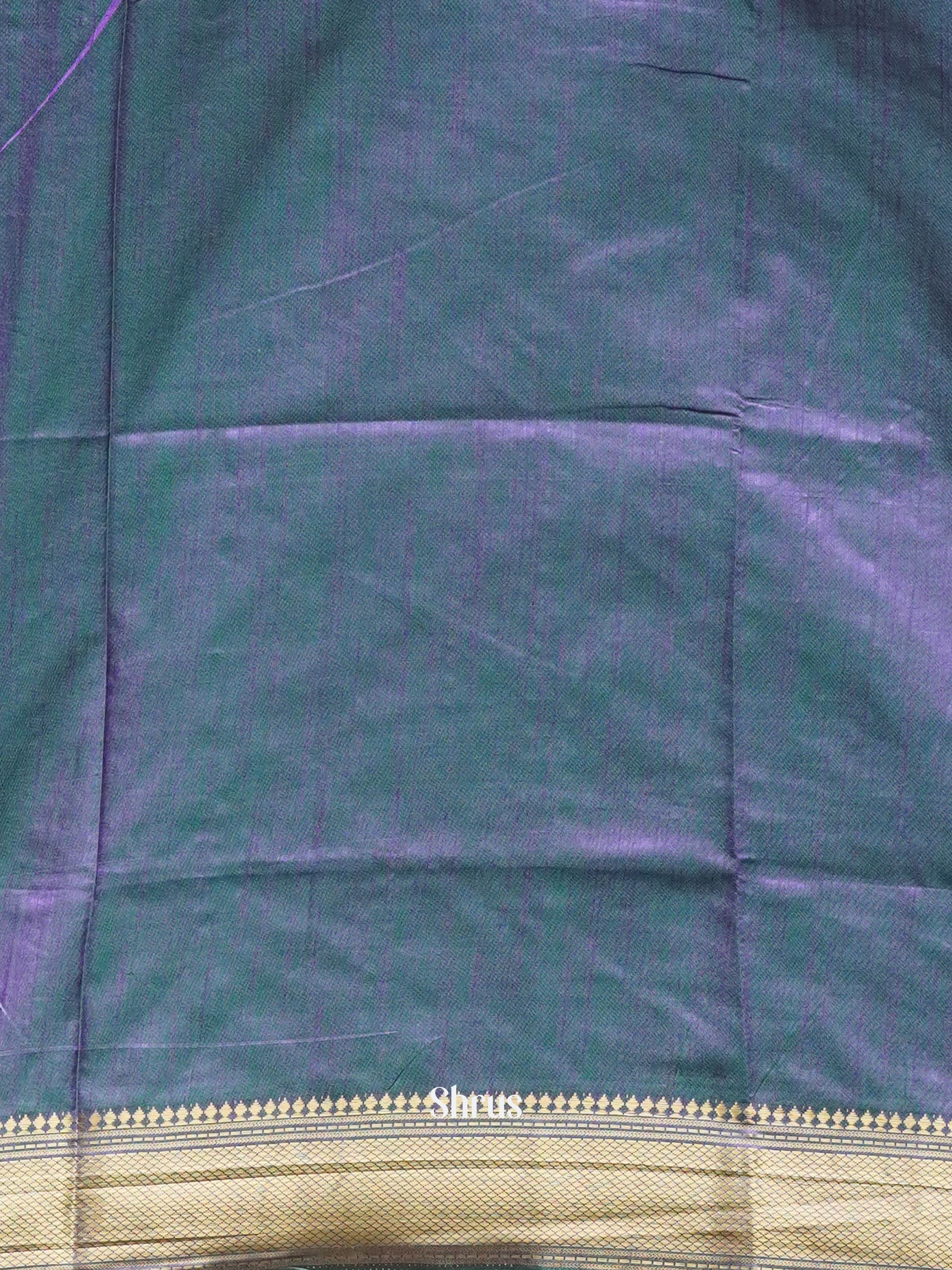 Teal & Purple - Semi Patola Saree - Shop on ShrusEternity.com