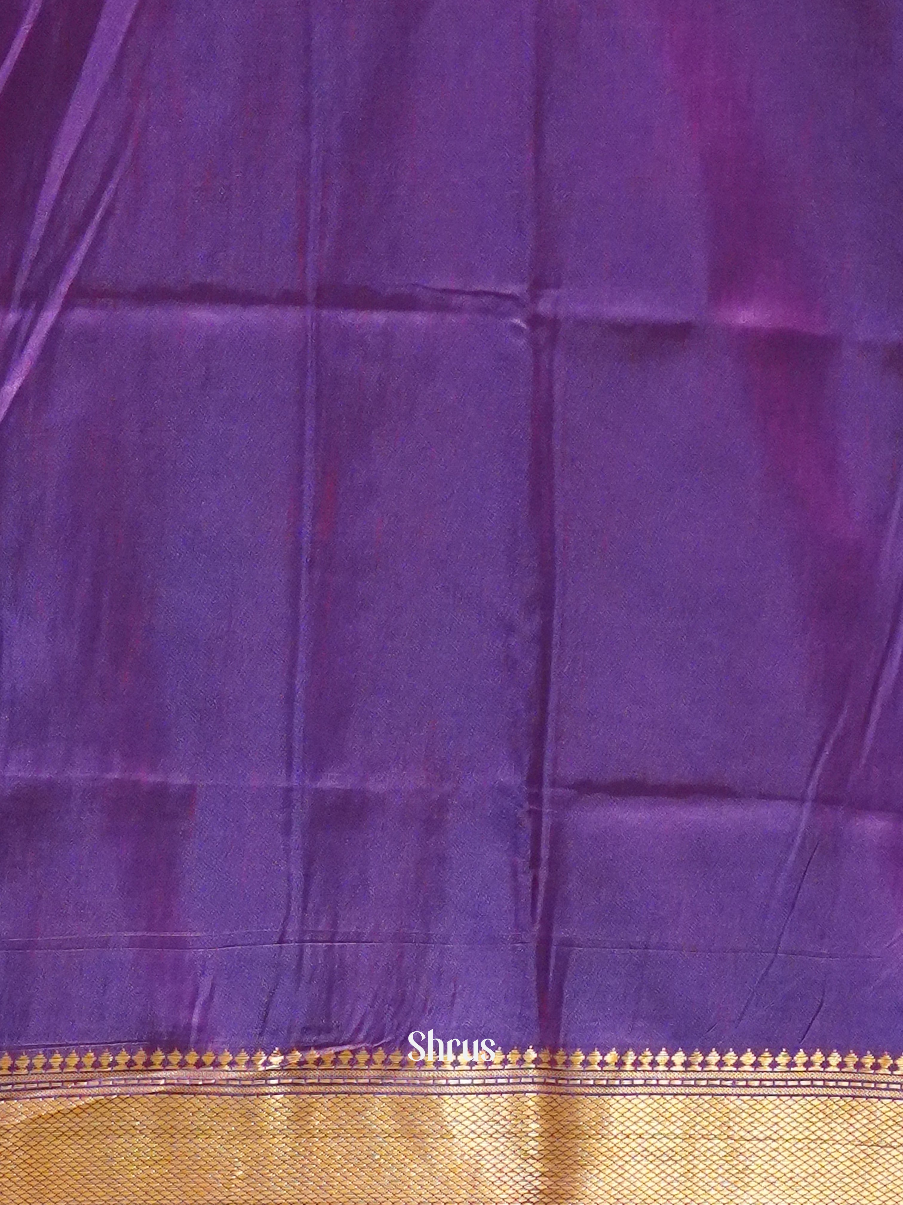 Blue & Purple - Semi Patola Saree - Shop on ShrusEternity.com