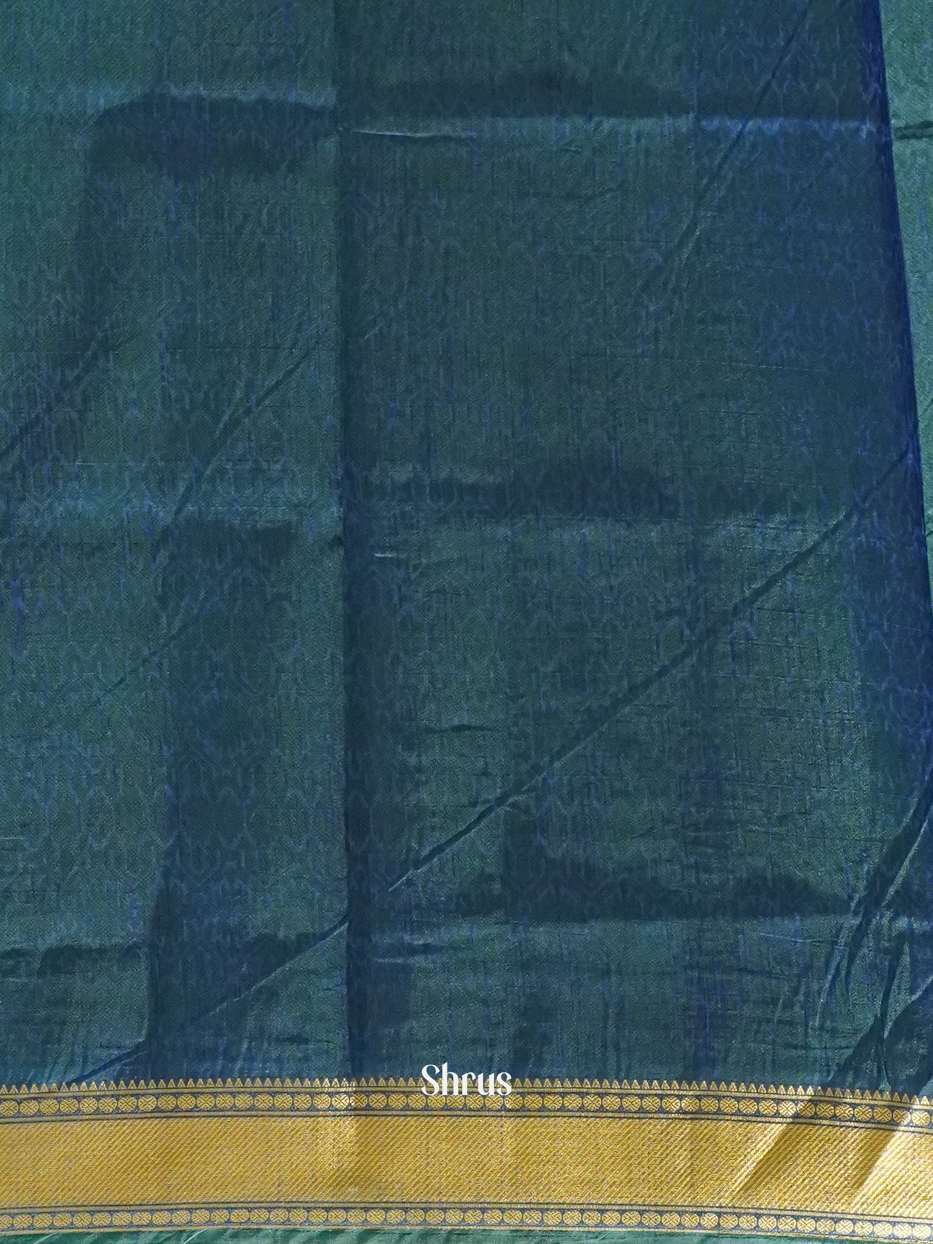 Green & Blue - Semi Patola Saree - Shop on ShrusEternity.com