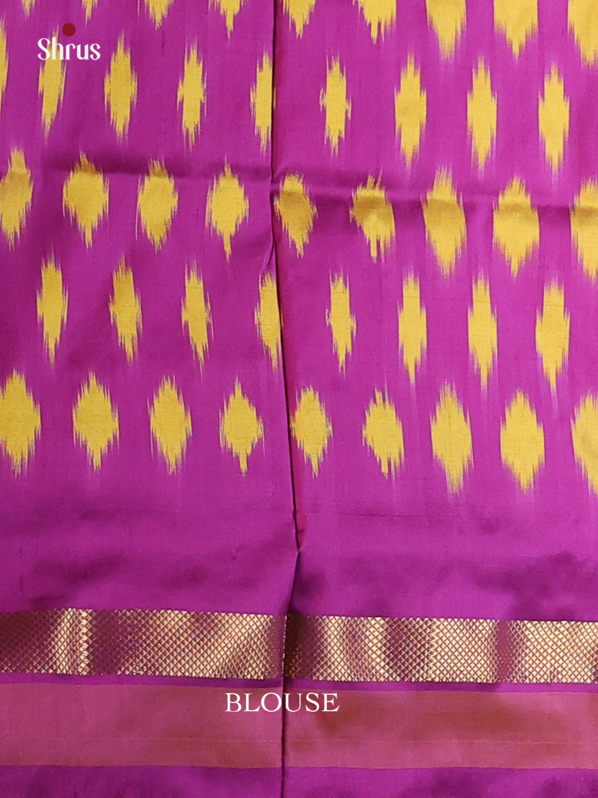 Yellow & Purple - Ikkat Silk Saree - Shop on ShrusEternity.com