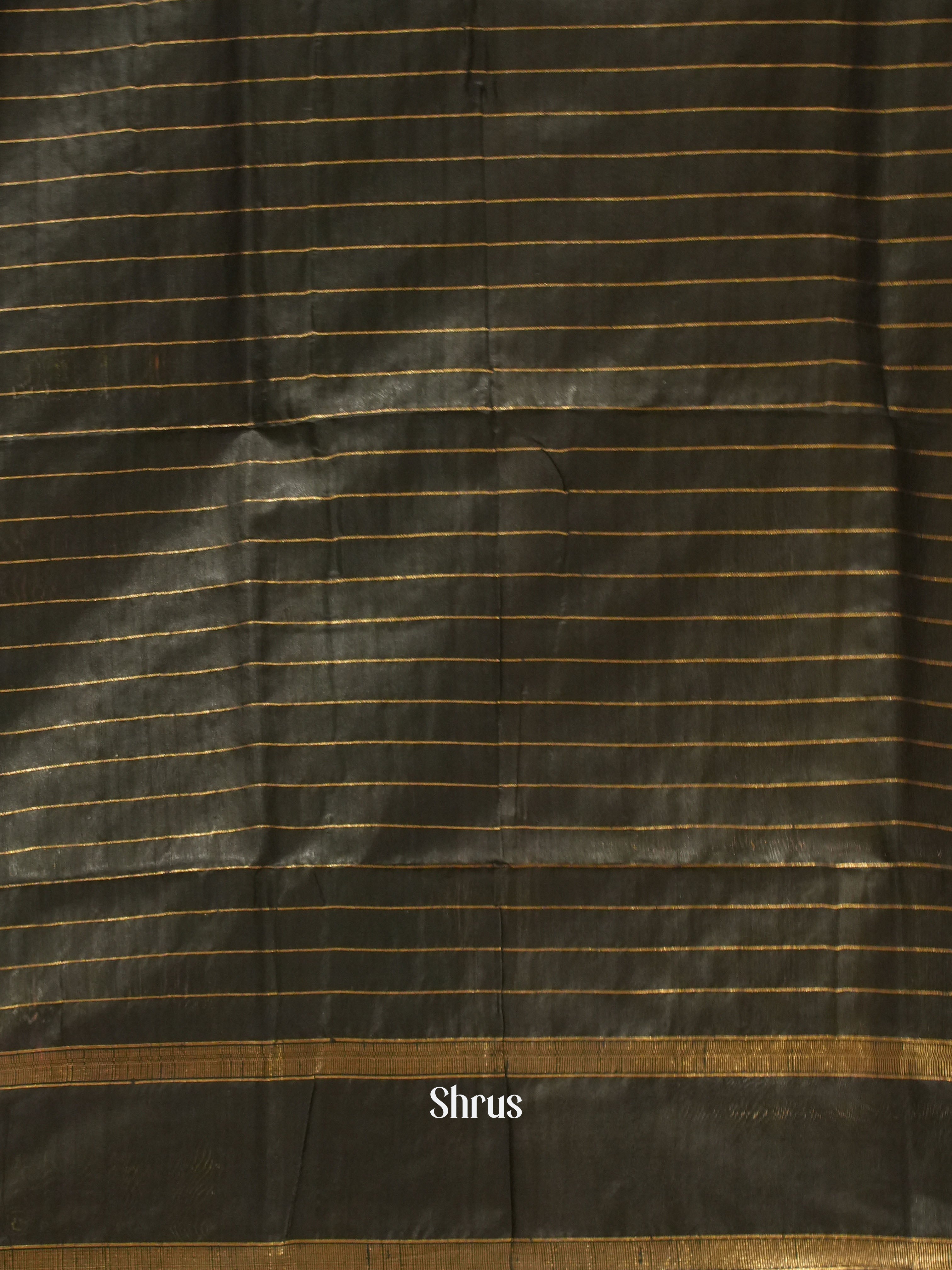 Peacock Blue & Black - Raw silk saree - Shop on ShrusEternity.com