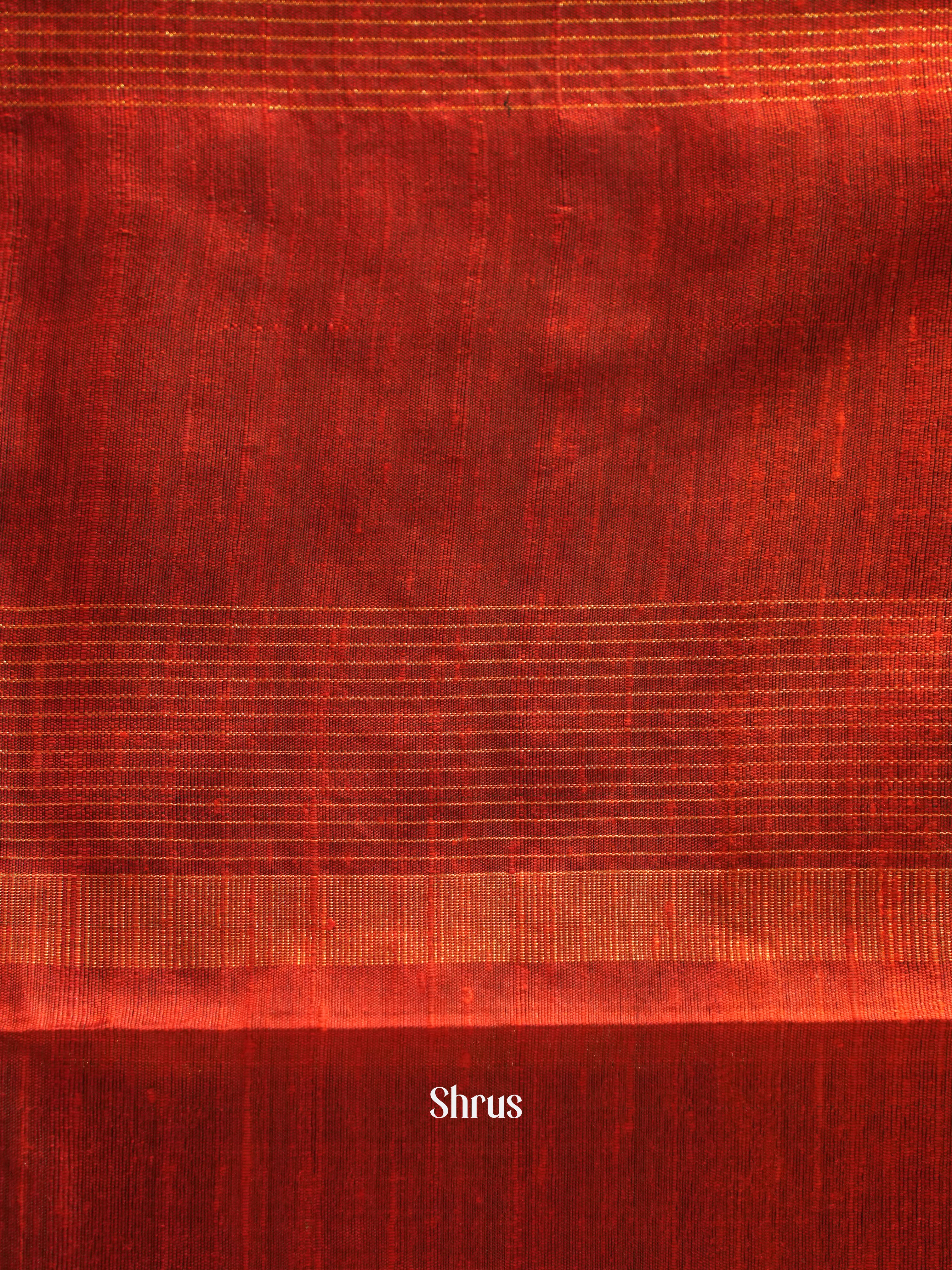 Grey & Red - Raw silk saree - Shop on ShrusEternity.com