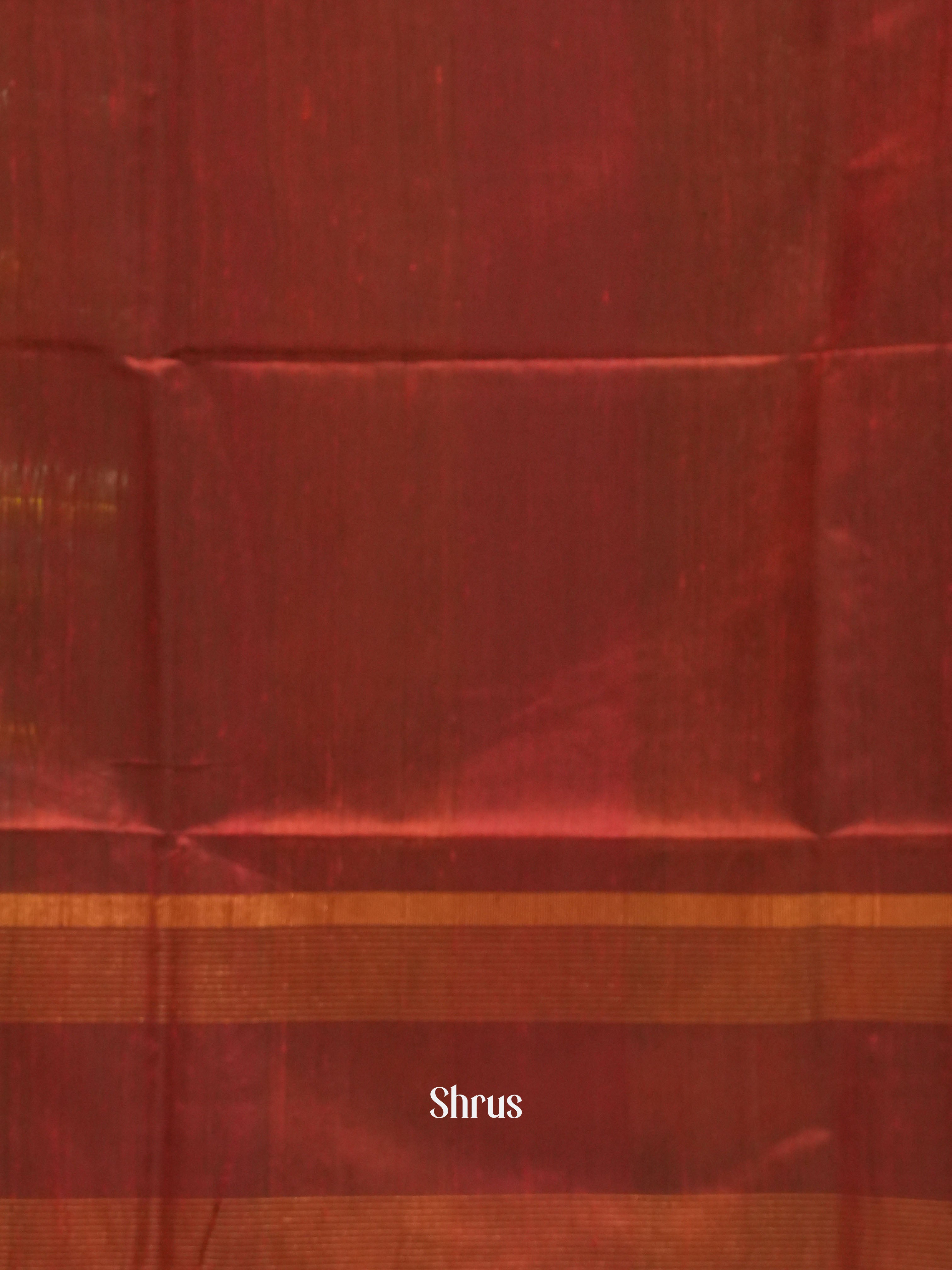 Green & Red - Raw silk saree - Shop on ShrusEternity.com