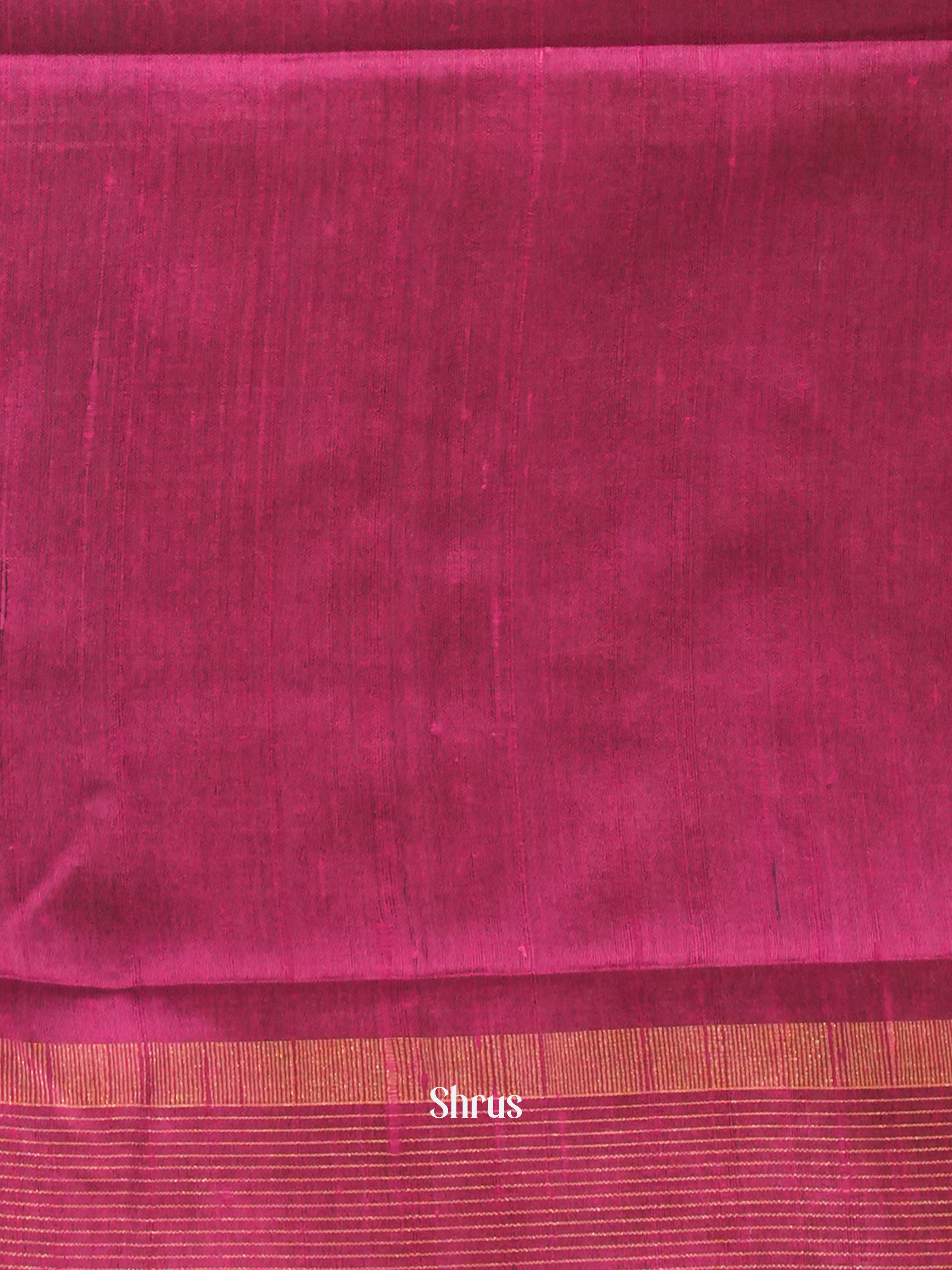 Green & Majenta - Raw silk saree - Shop on ShrusEternity.com