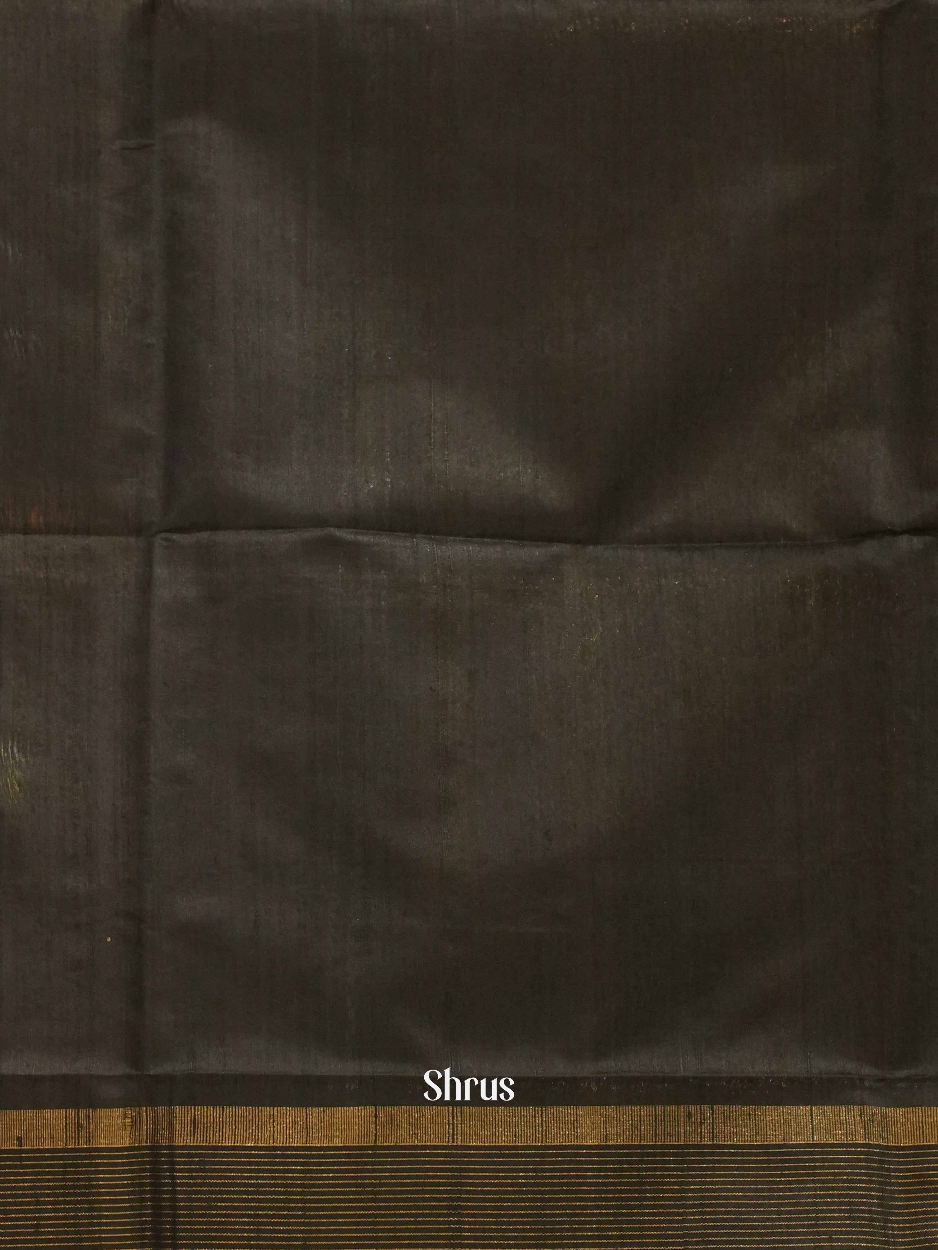 Grey & Black - Raw silk saree - Shop on ShrusEternity.com