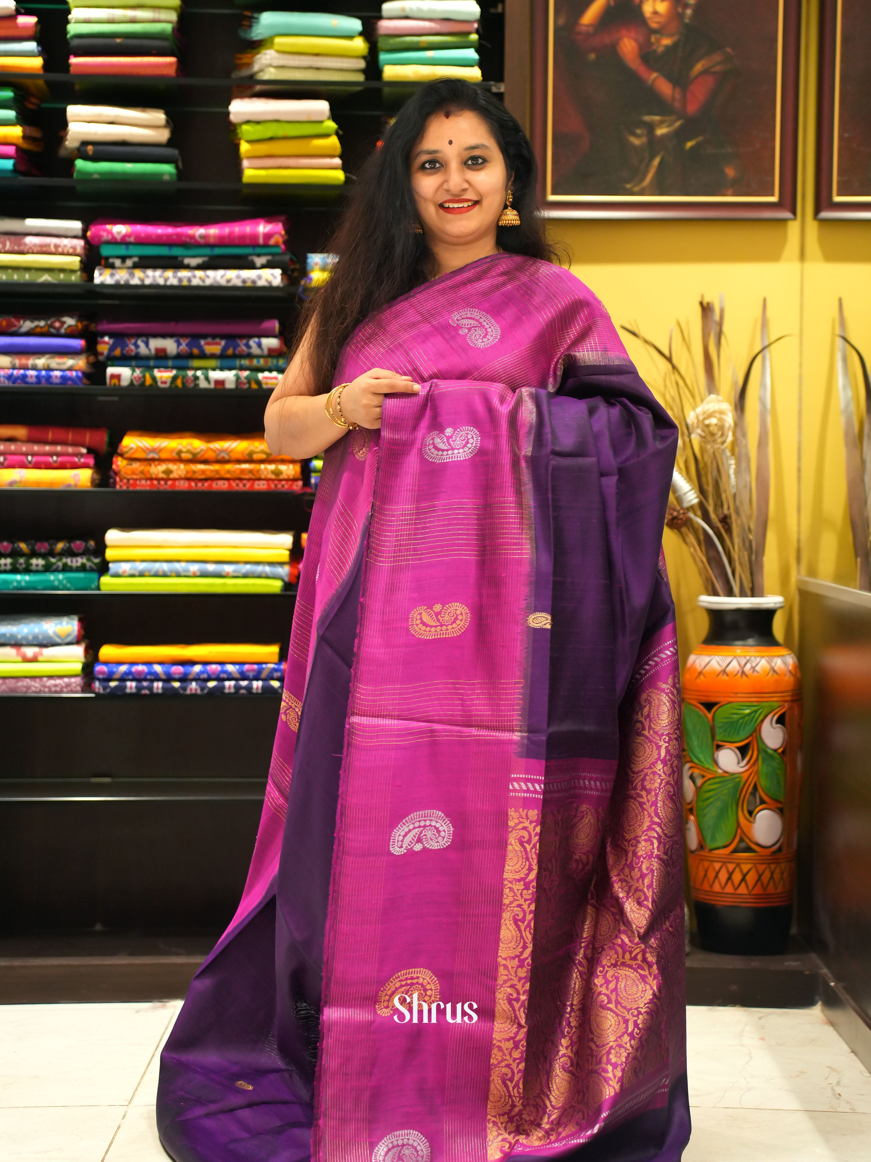 CGS27127 - Raw silk saree - Shop on ShrusEternity.com