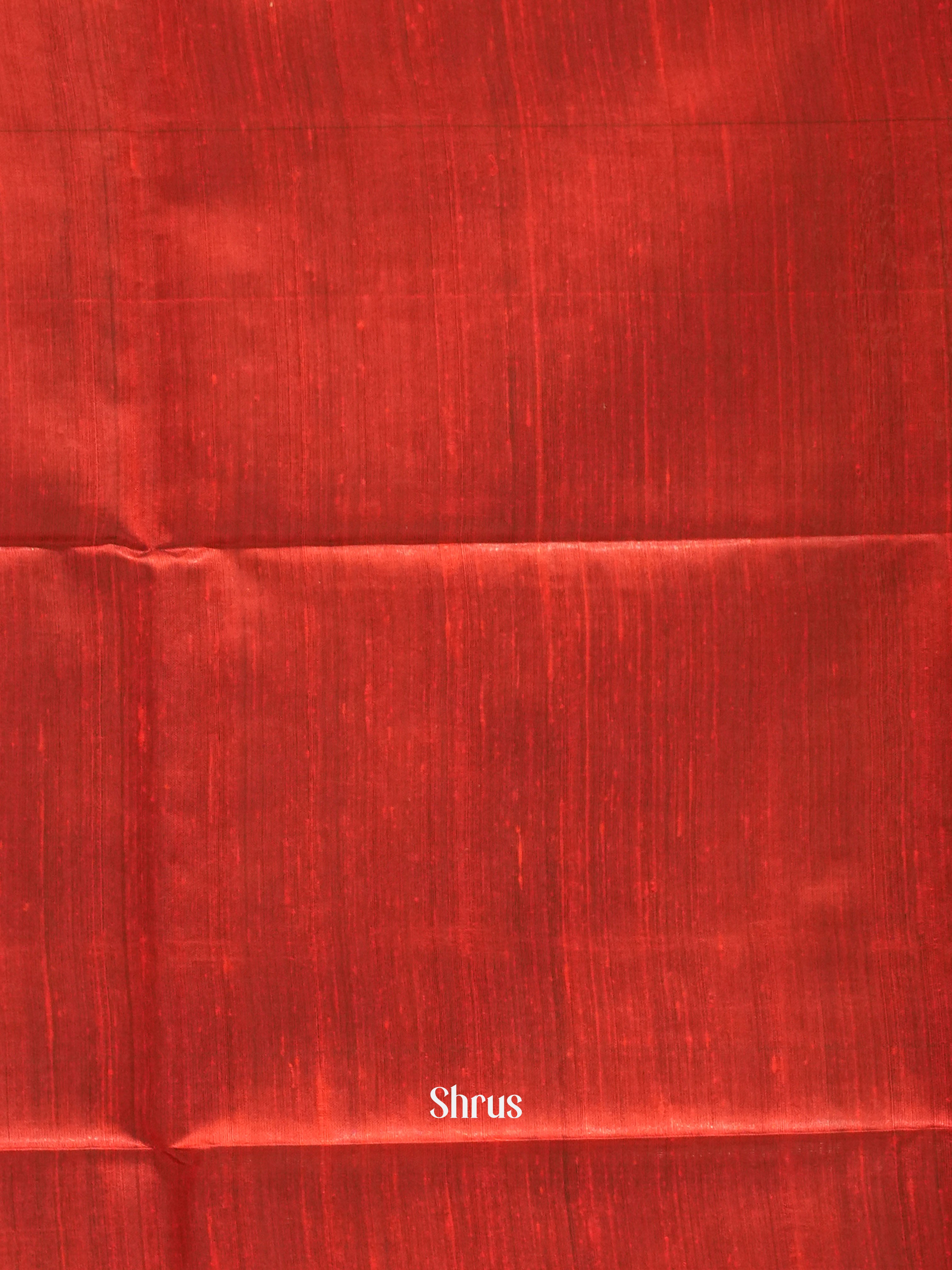 Black & Red - Raw silk saree - Shop on ShrusEternity.com