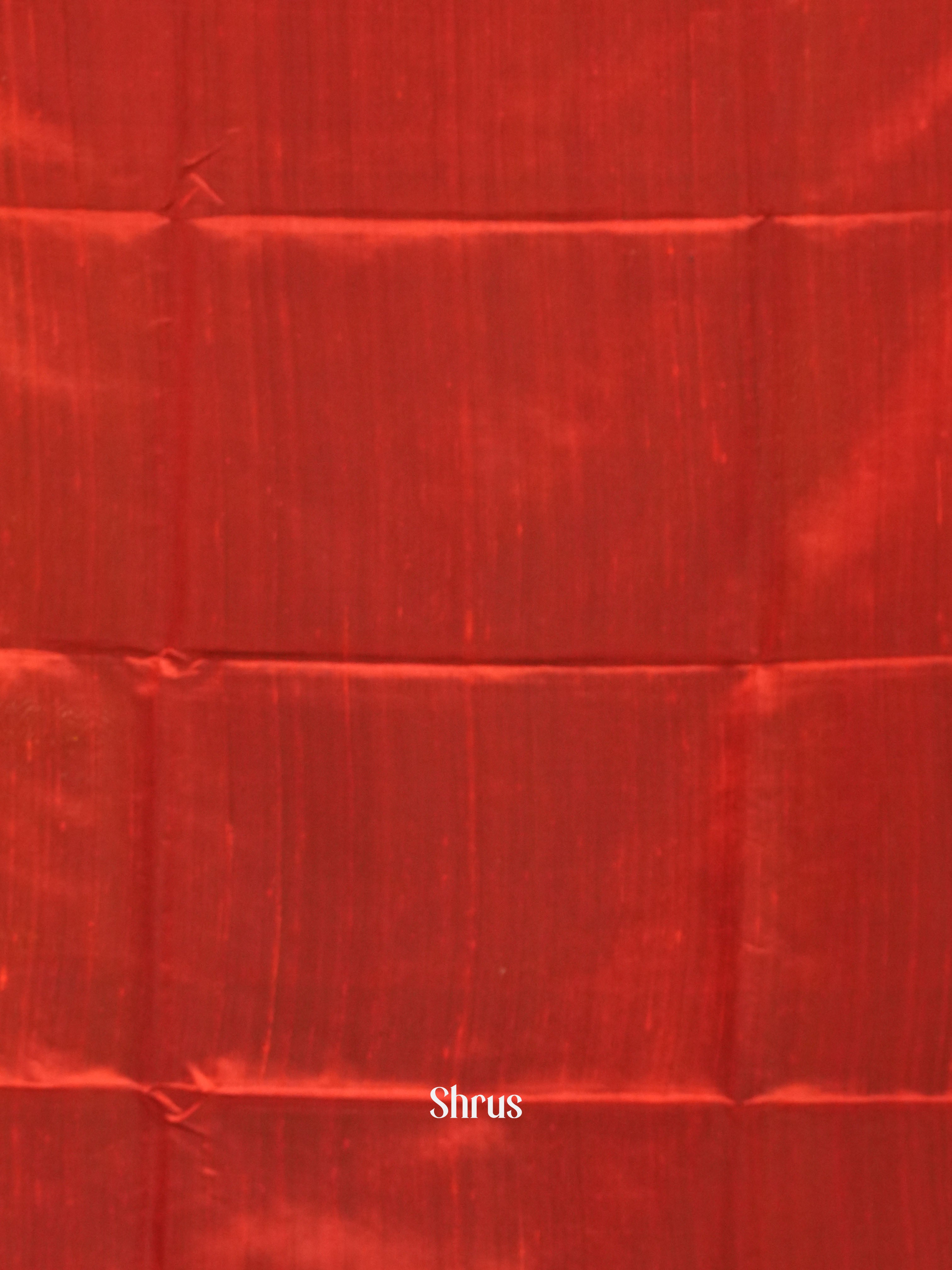 Mustard & Red - Raw silk saree - Shop on ShrusEternity.com
