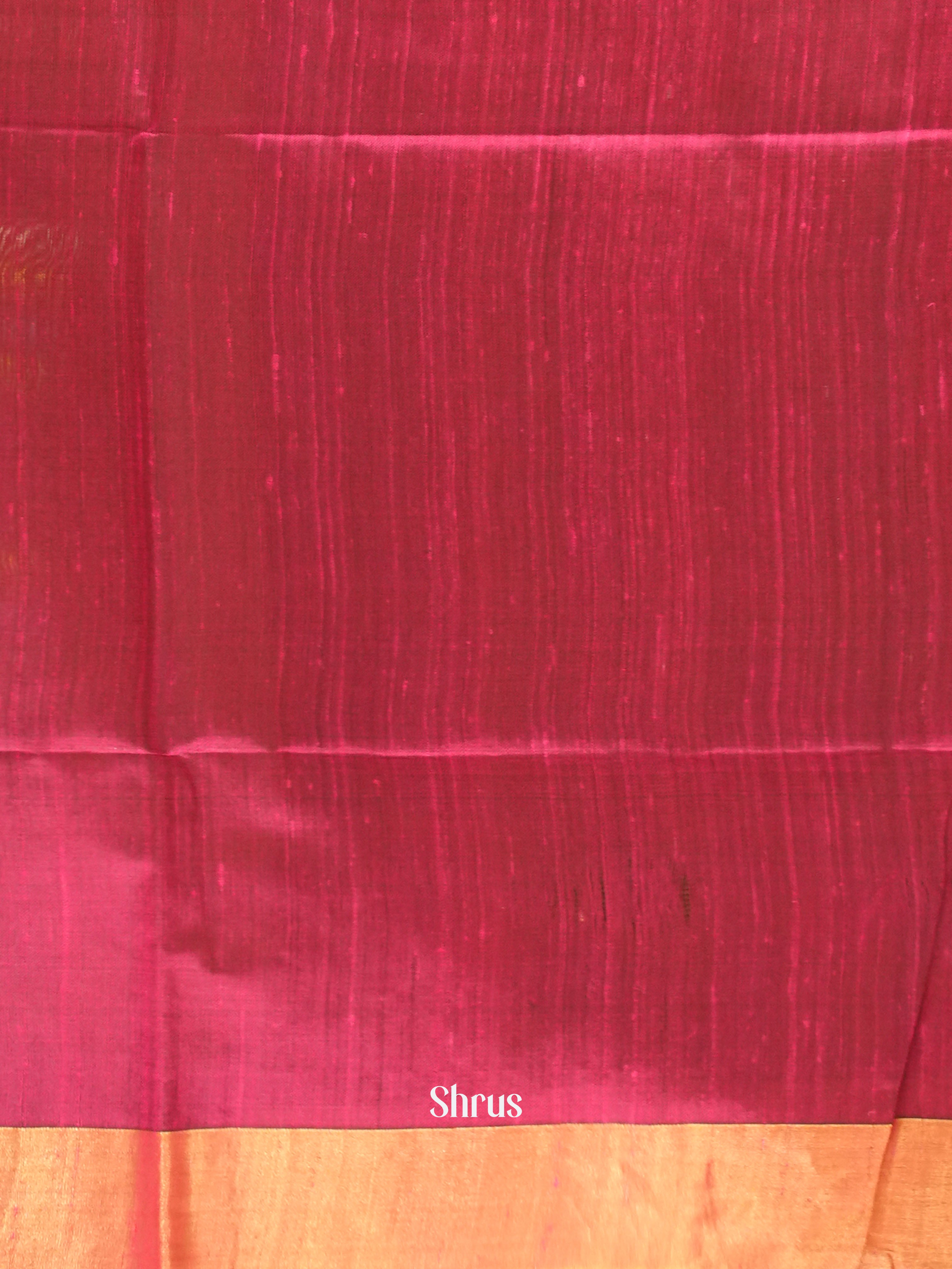 Light Brown & Pink- Raw silk saree - Shop on ShrusEternity.com