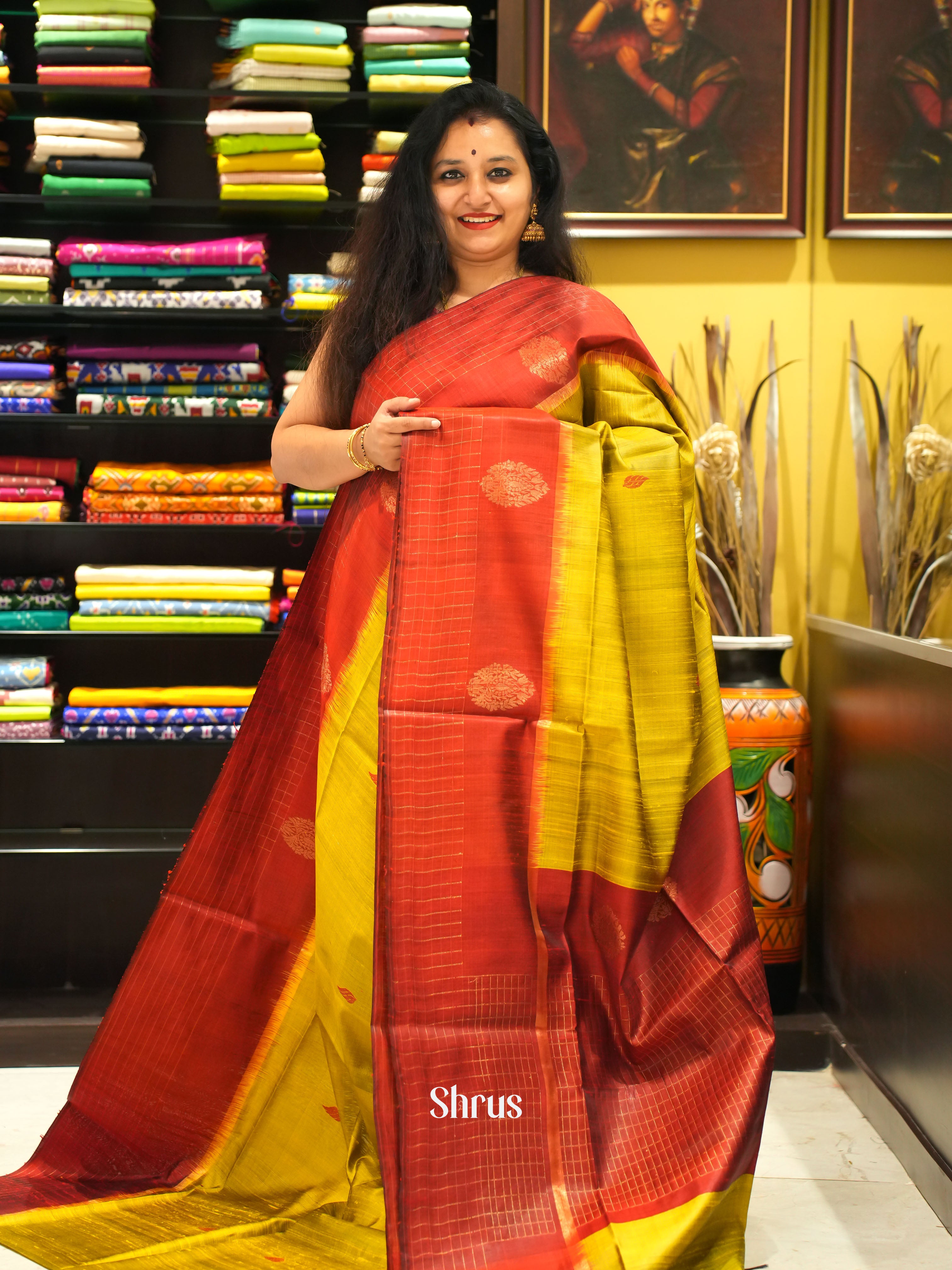 CGS27156 - Raw silk saree - Shop on ShrusEternity.com