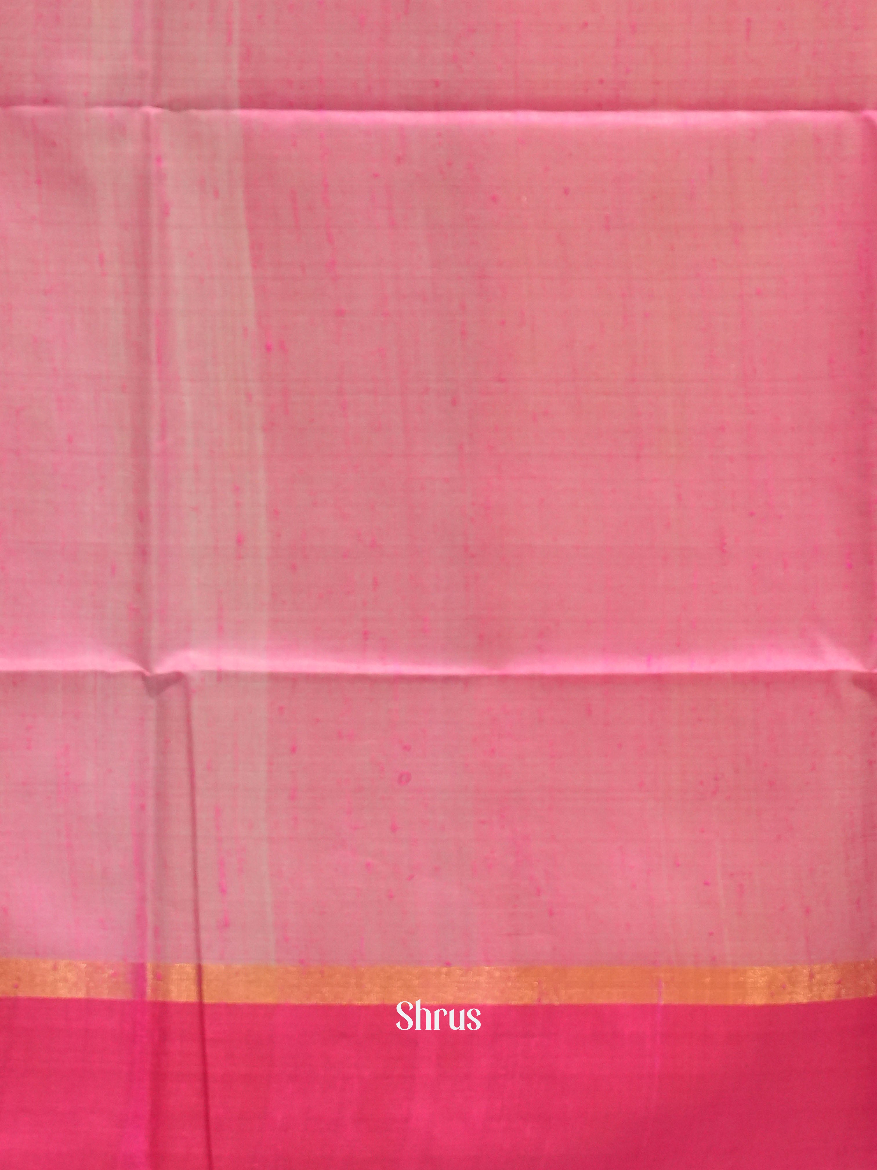 Blue & Pink - Raw Silk Saree - Shop on ShrusEternity.com