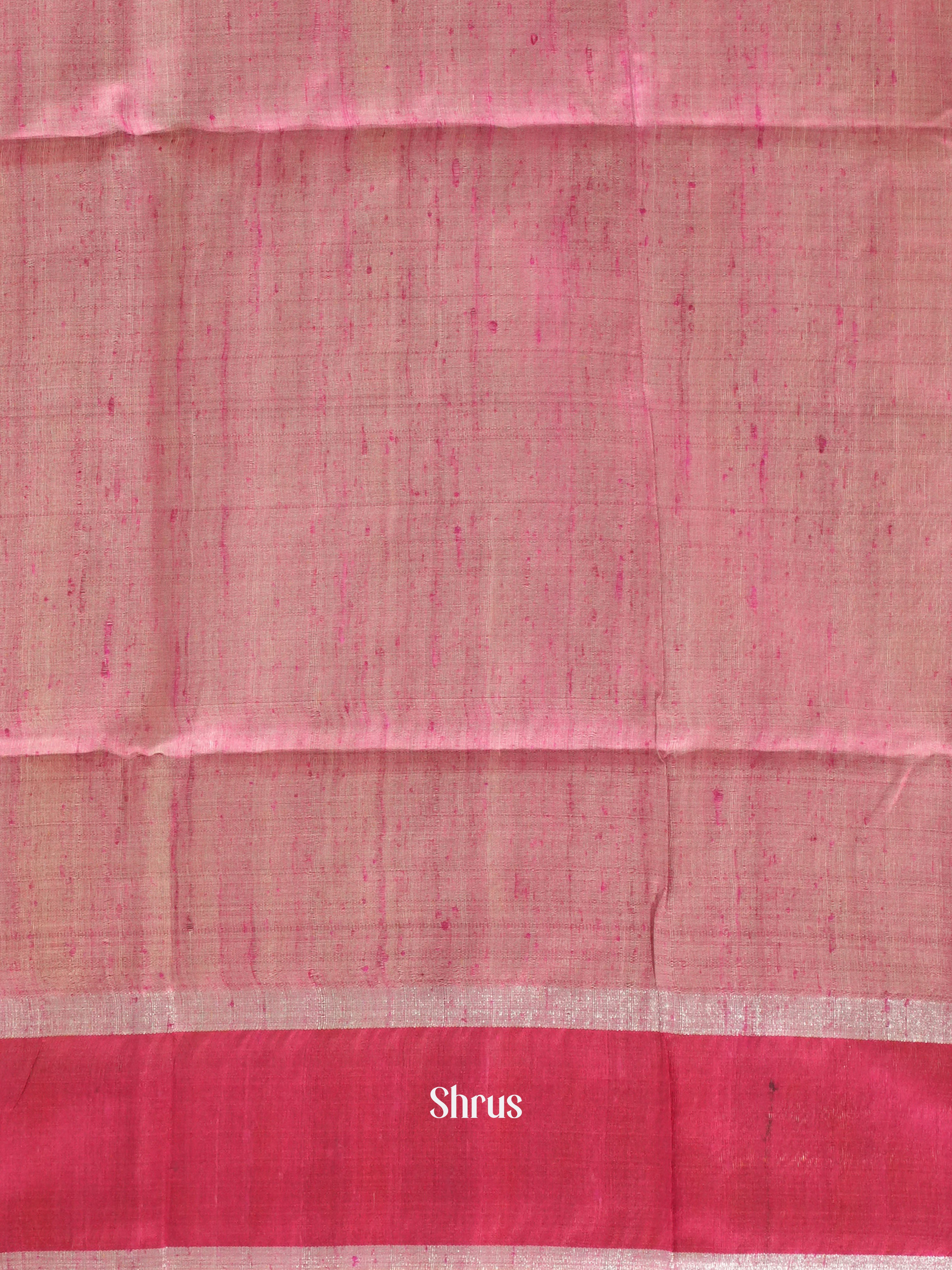 Green & pink - Raw Silk Saree - Shop on ShrusEternity.com