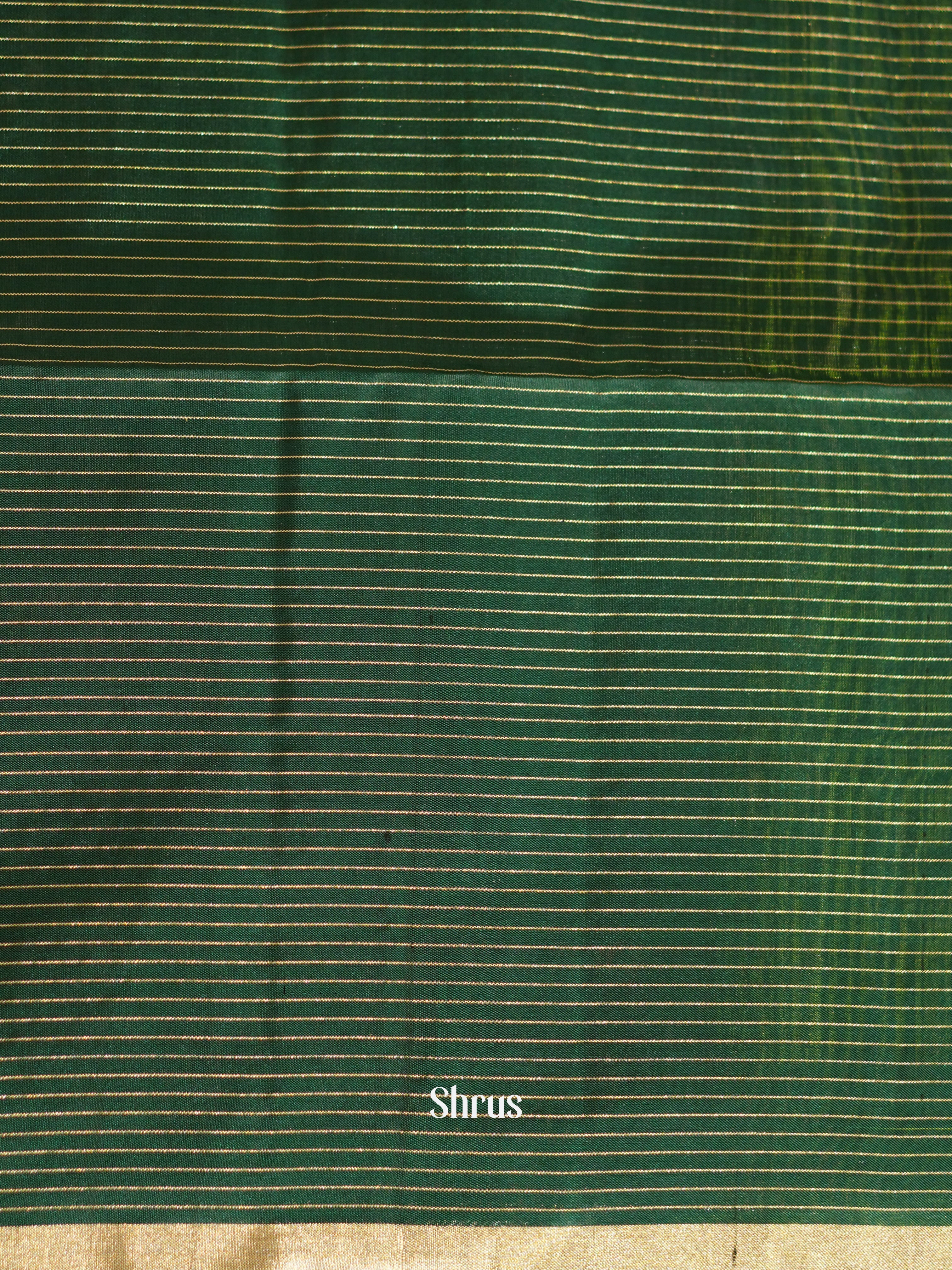 Light Green & Green - Soft Silk Saree - Shop on ShrusEternity.com