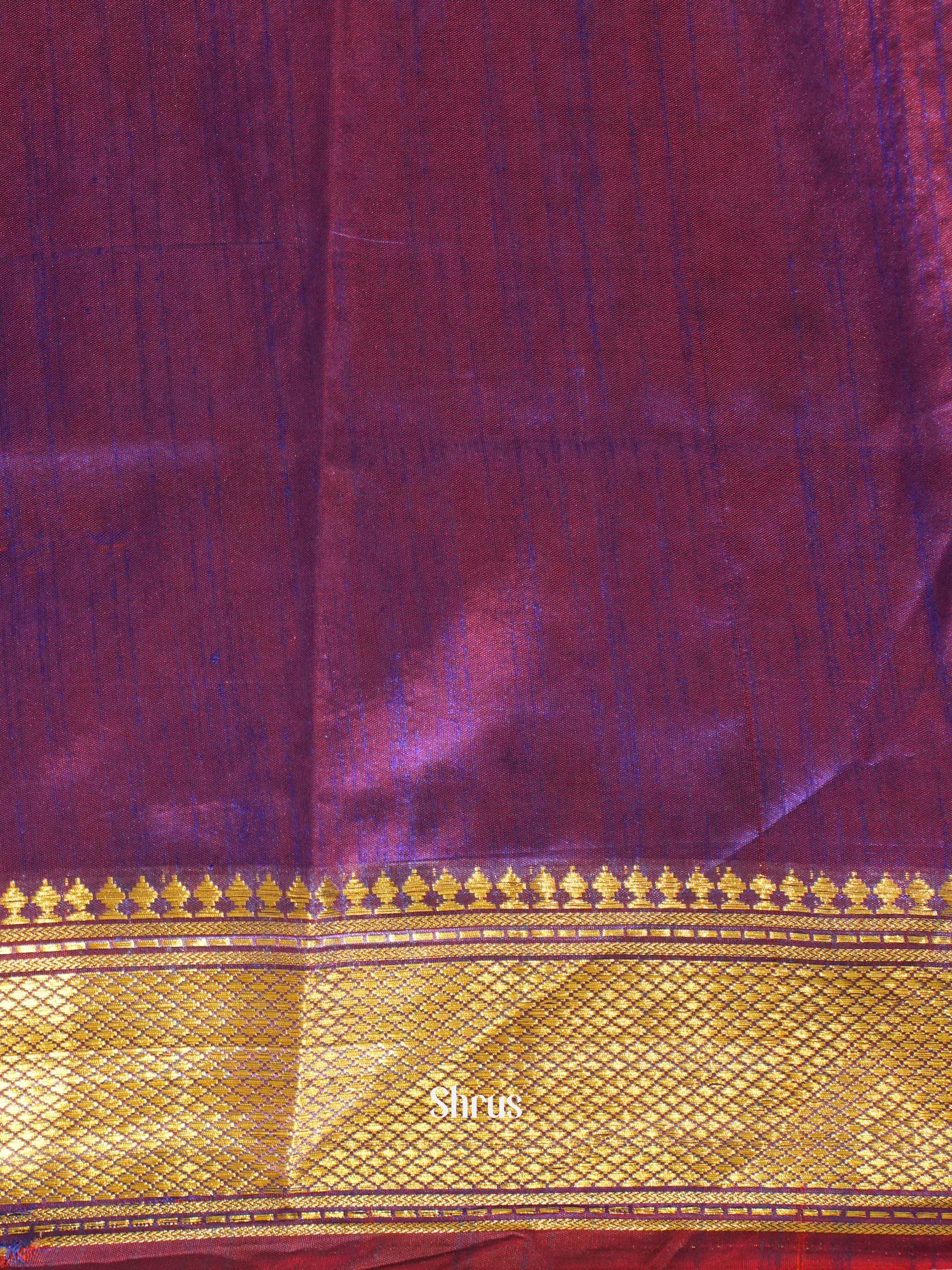 Maroon & Purple - Semi Patola Saree - Shop on ShrusEternity.com