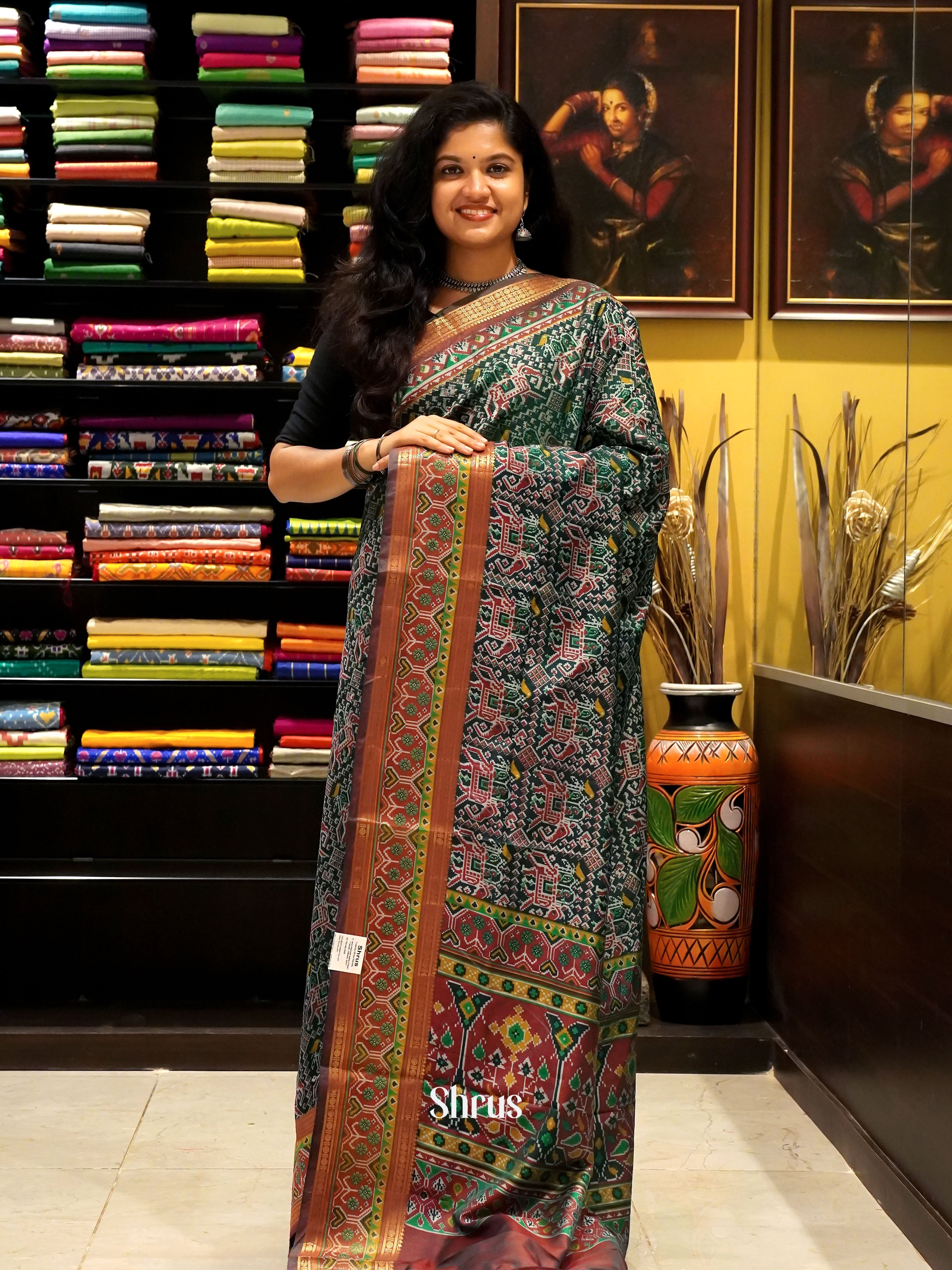 CGS29015 - Semi Patola Saree - Shop on ShrusEternity.com