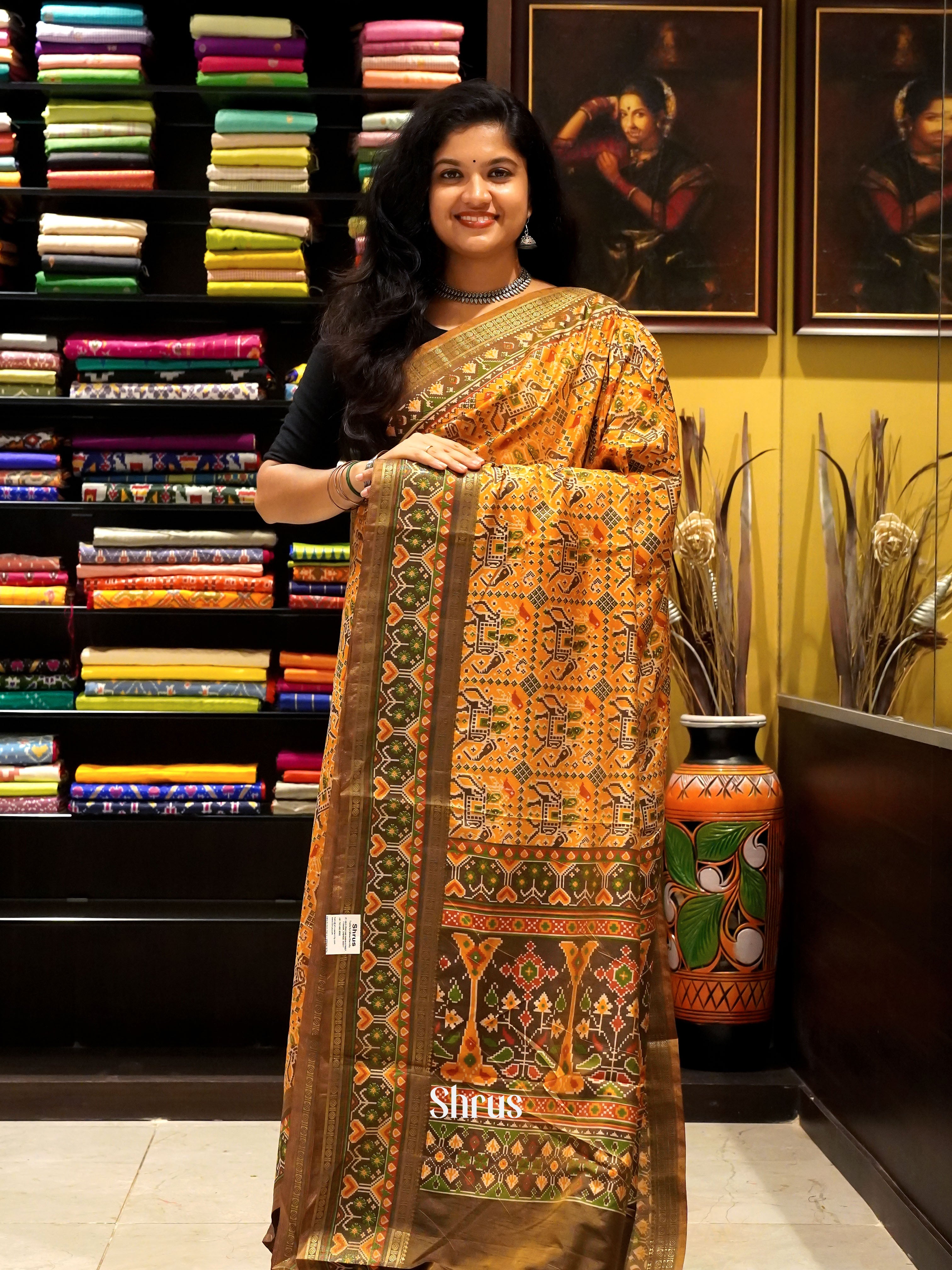 CGS29016 - Semi Patola Saree - Shop on ShrusEternity.com