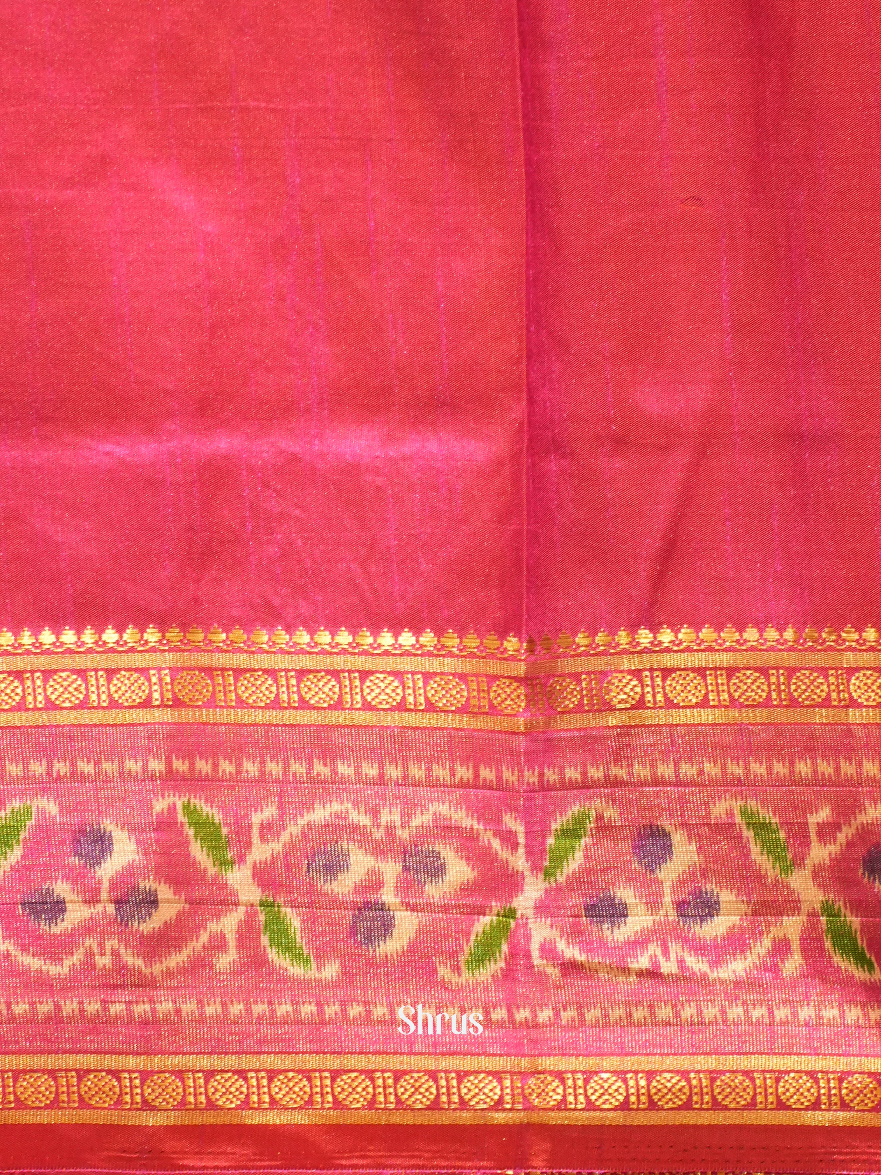 Purple & Pink - Semi Patola Saree - Shop on ShrusEternity.com