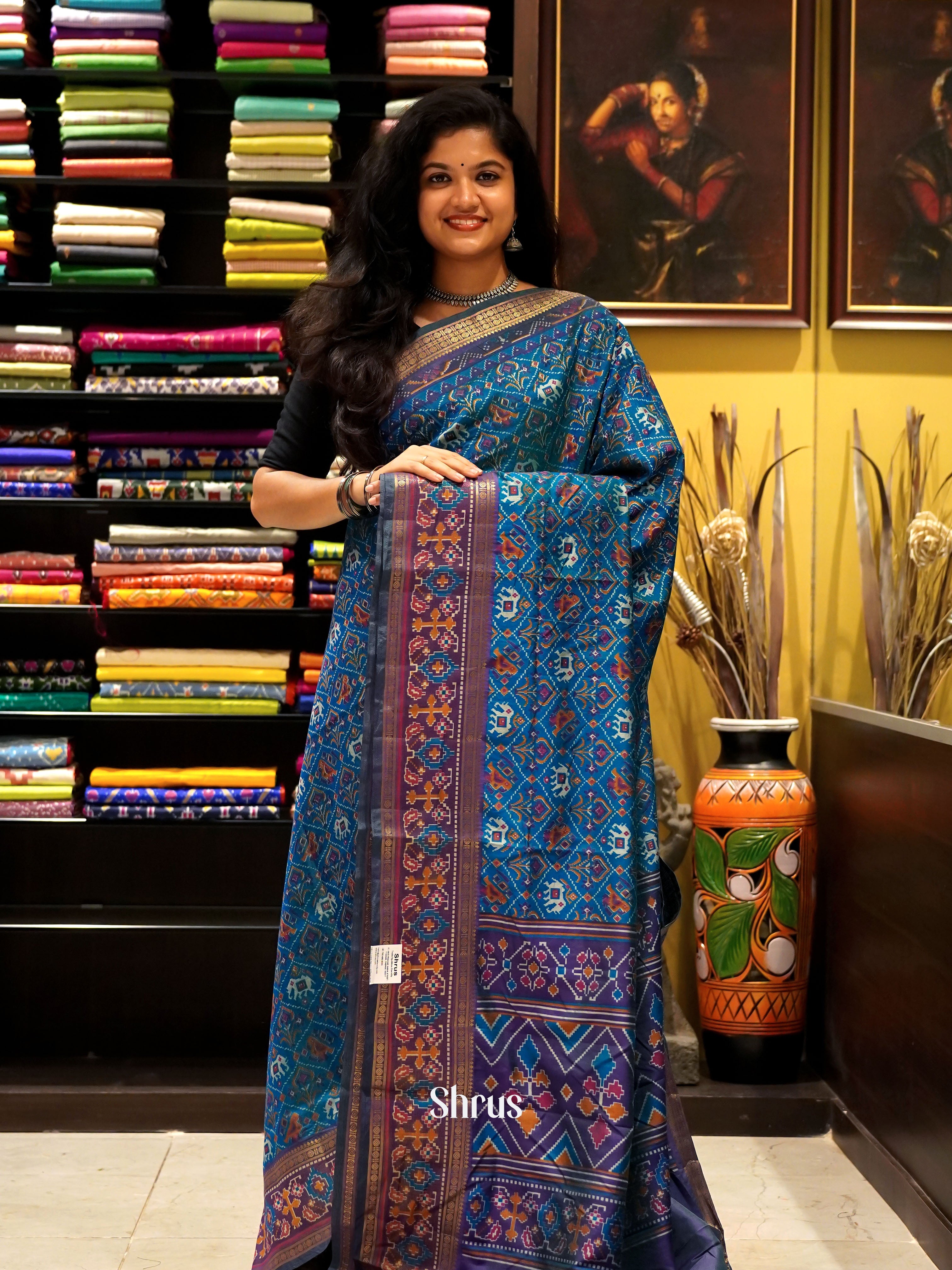 CGS29022 - Semi Patola Saree - Shop on ShrusEternity.com
