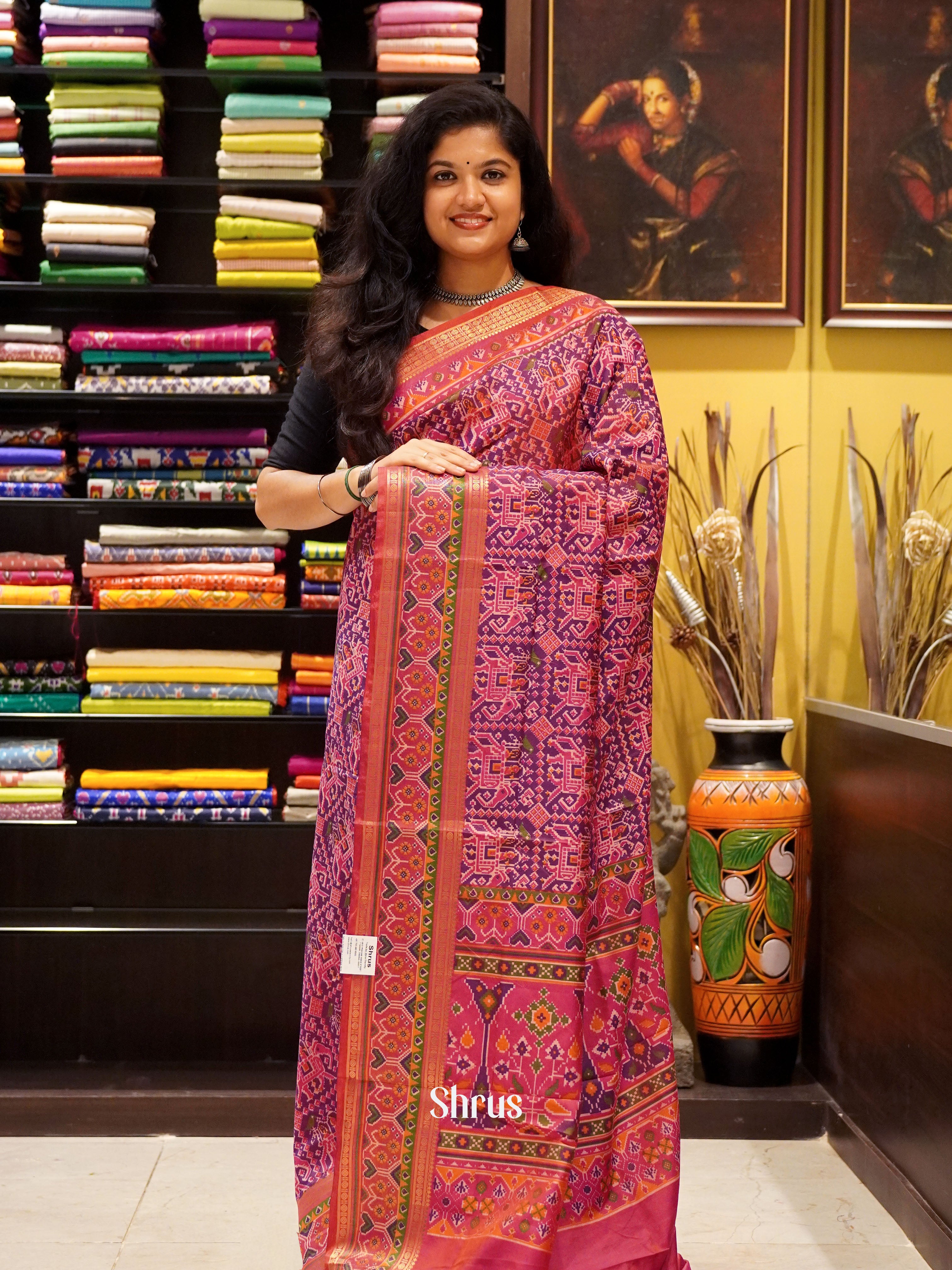 CGS29026 - Semi Patola Saree - Shop on ShrusEternity.com