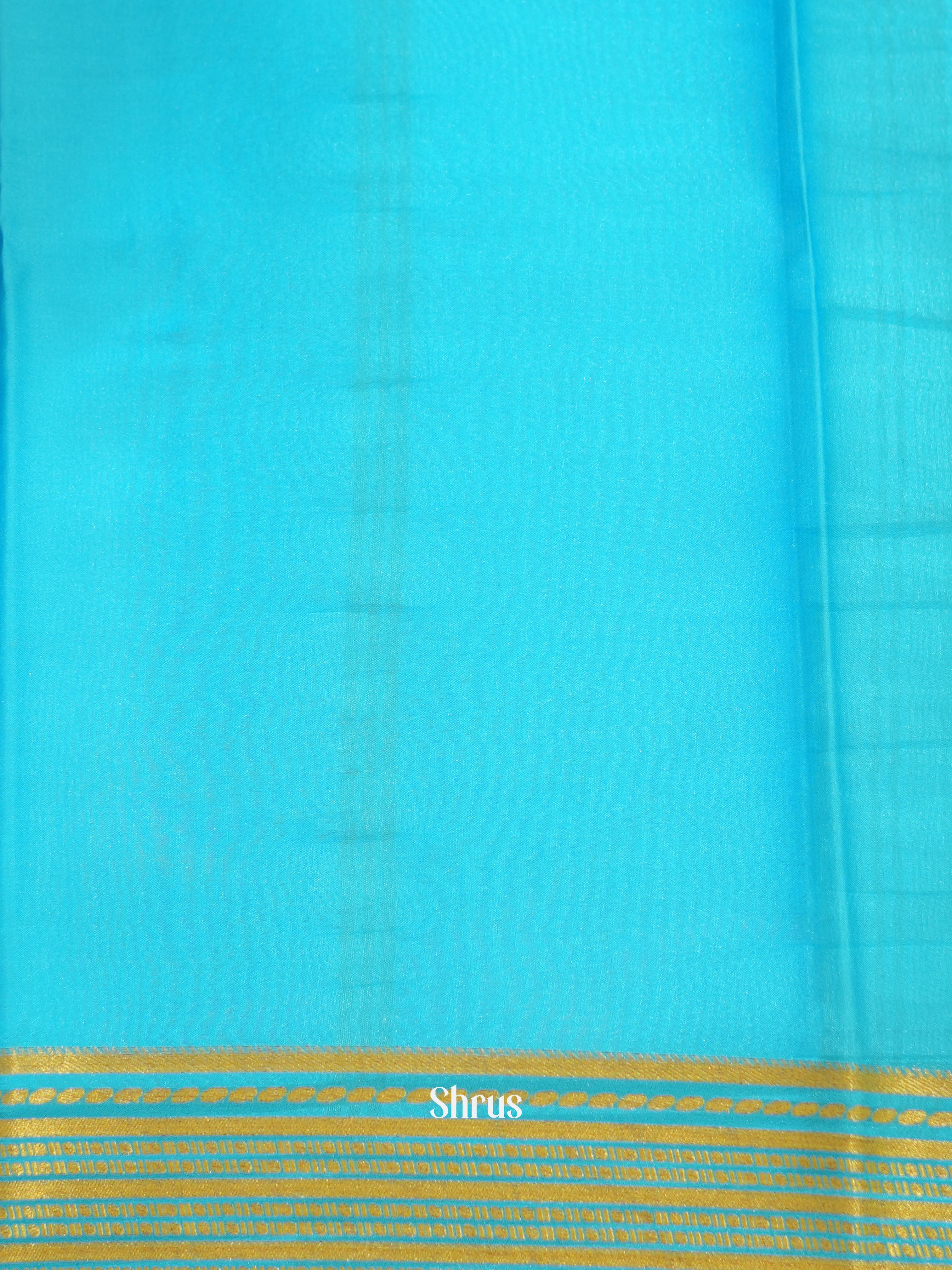 Blue & Teal - Mysore Silk Saree - Shop on ShrusEternity.com