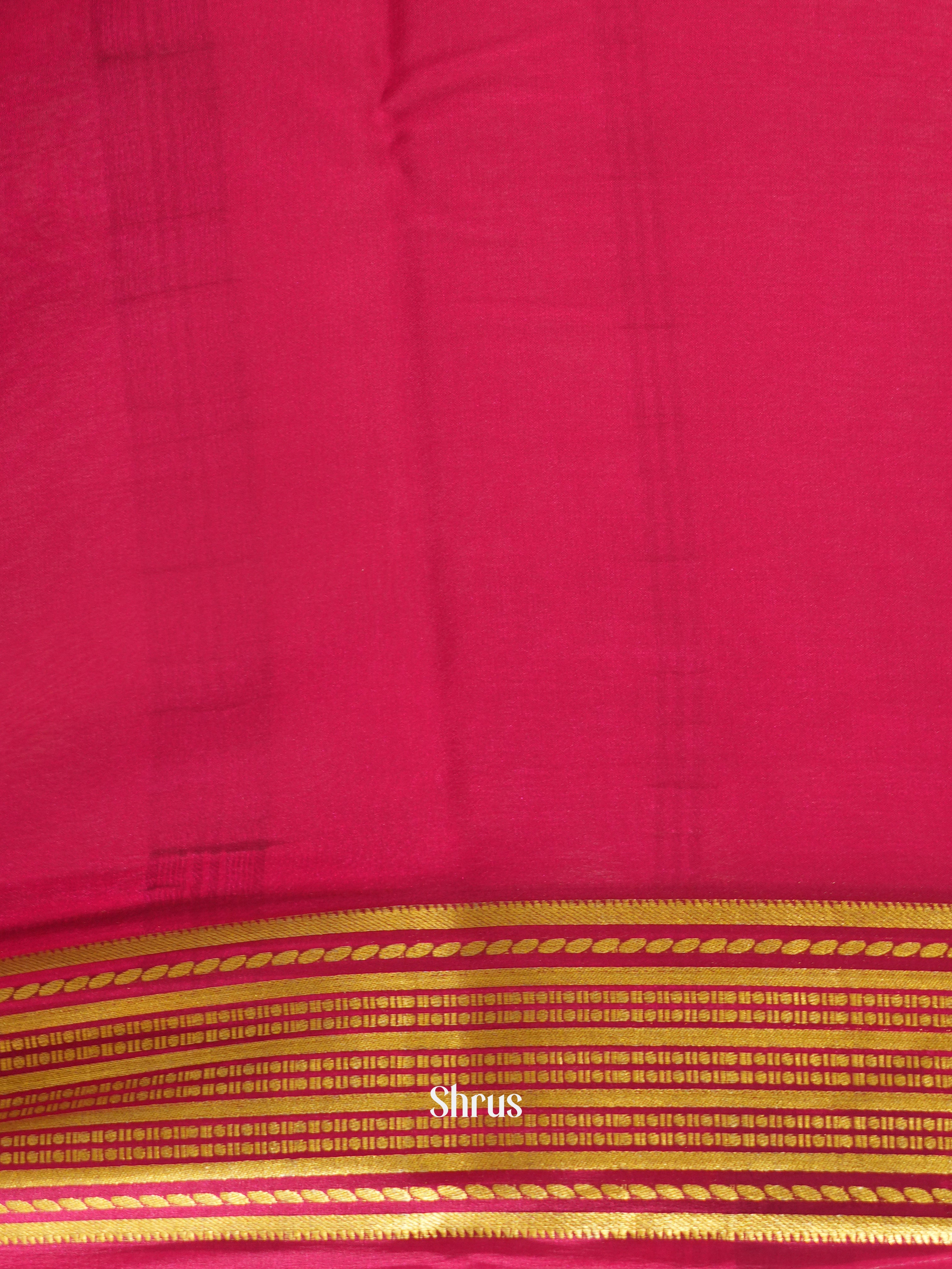 Blue & Majenta - Mysore Silk Saree - Shop on ShrusEternity.com