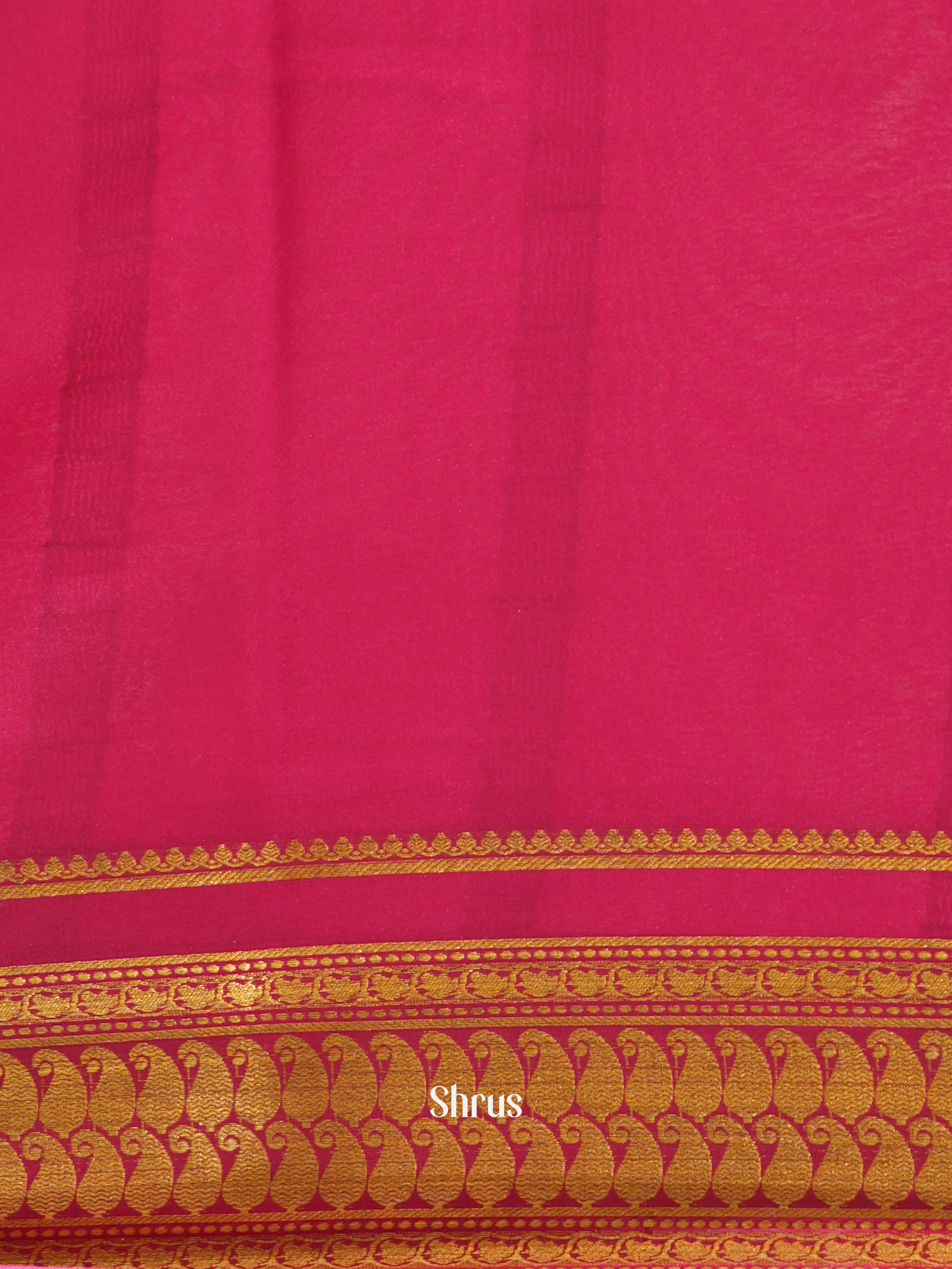 Orange & Pink - Mysore Silk Saree - Shop on ShrusEternity.com