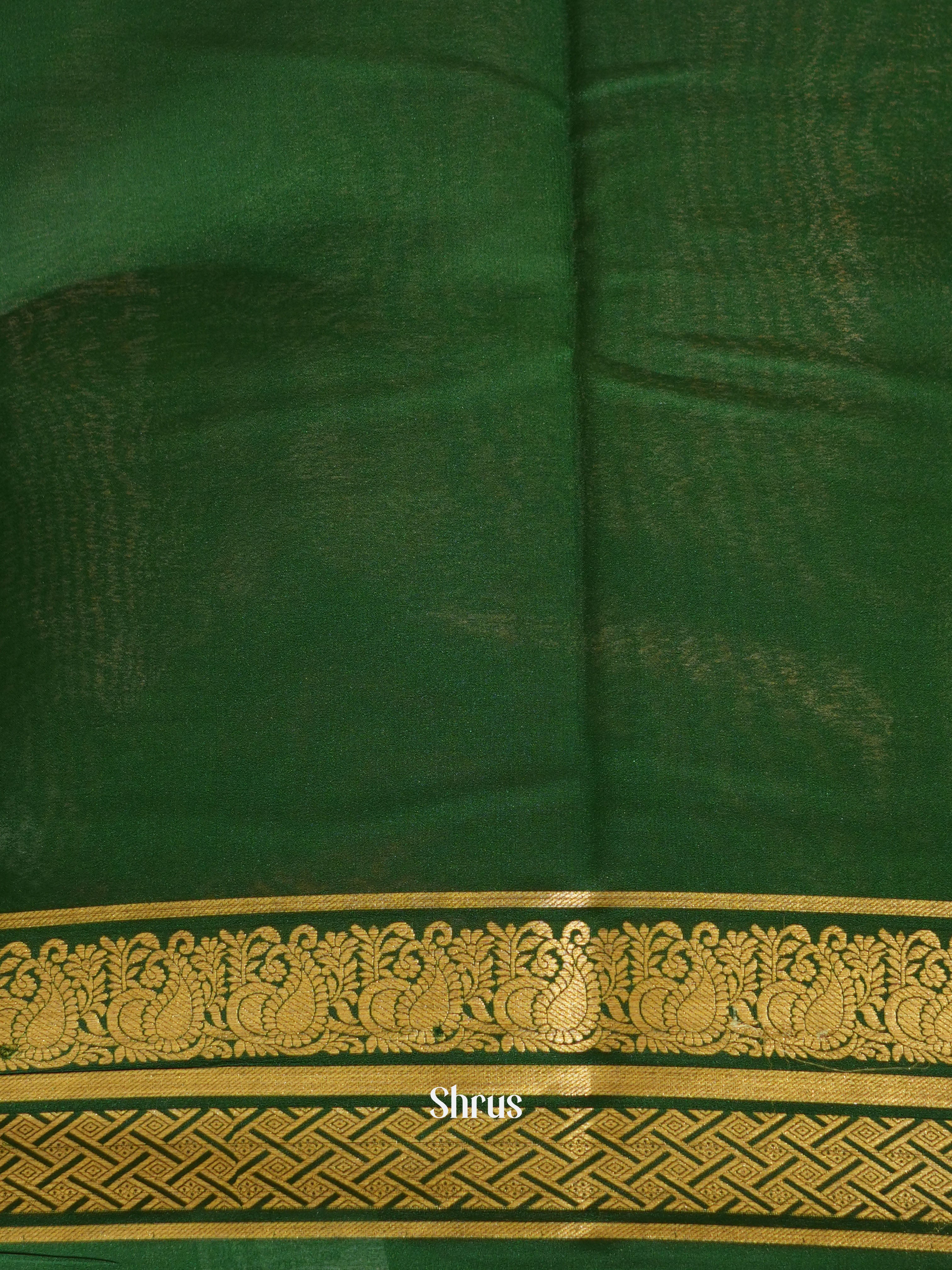 Mambazha Yellow & Green - Mysore Silk Saree - Shop on ShrusEternity.com