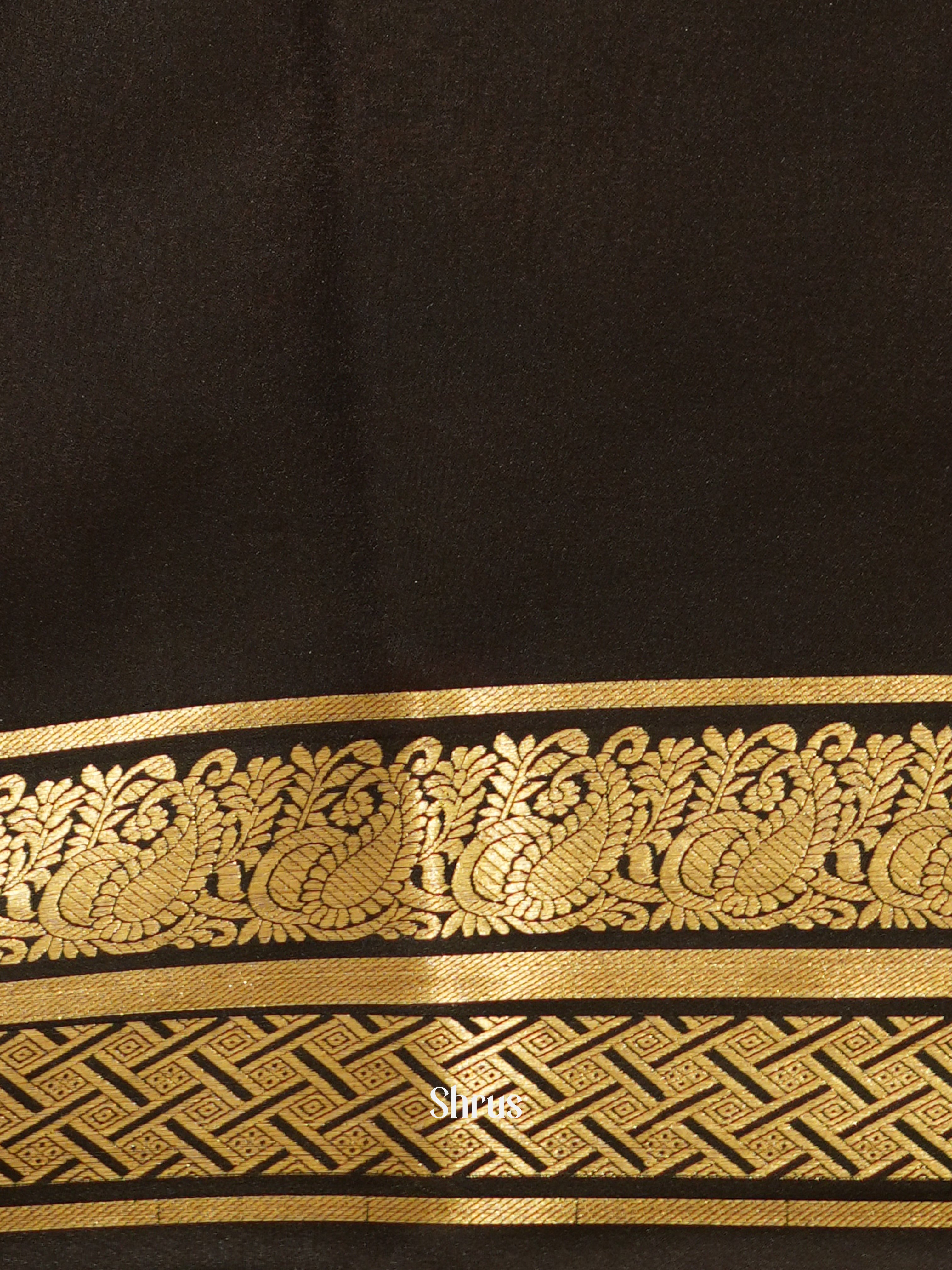 Red & Black - Mysore Silk Saree - Shop on ShrusEternity.com