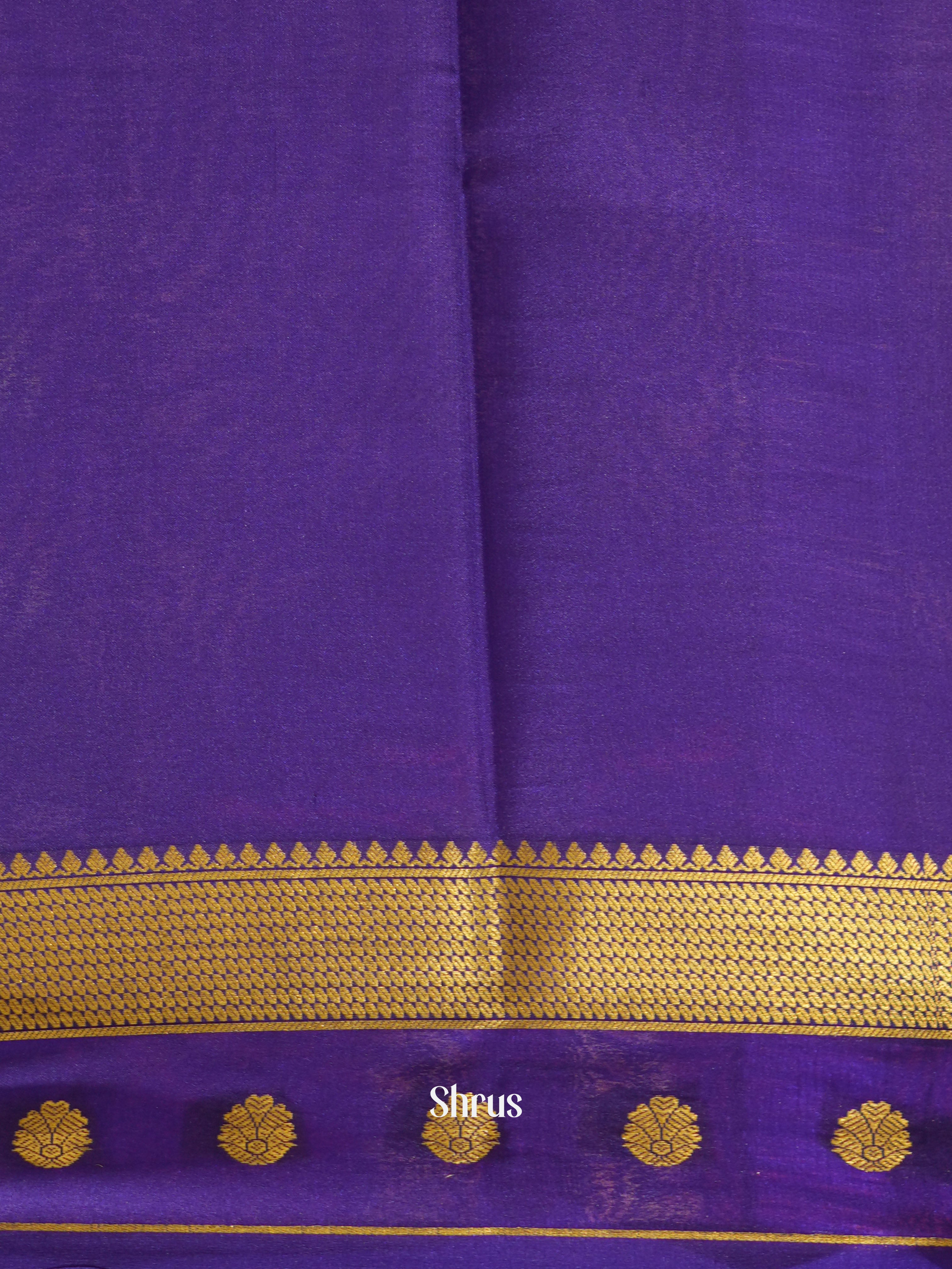 Green & Purple - Mysore Silk Saree - Shop on ShrusEternity.com