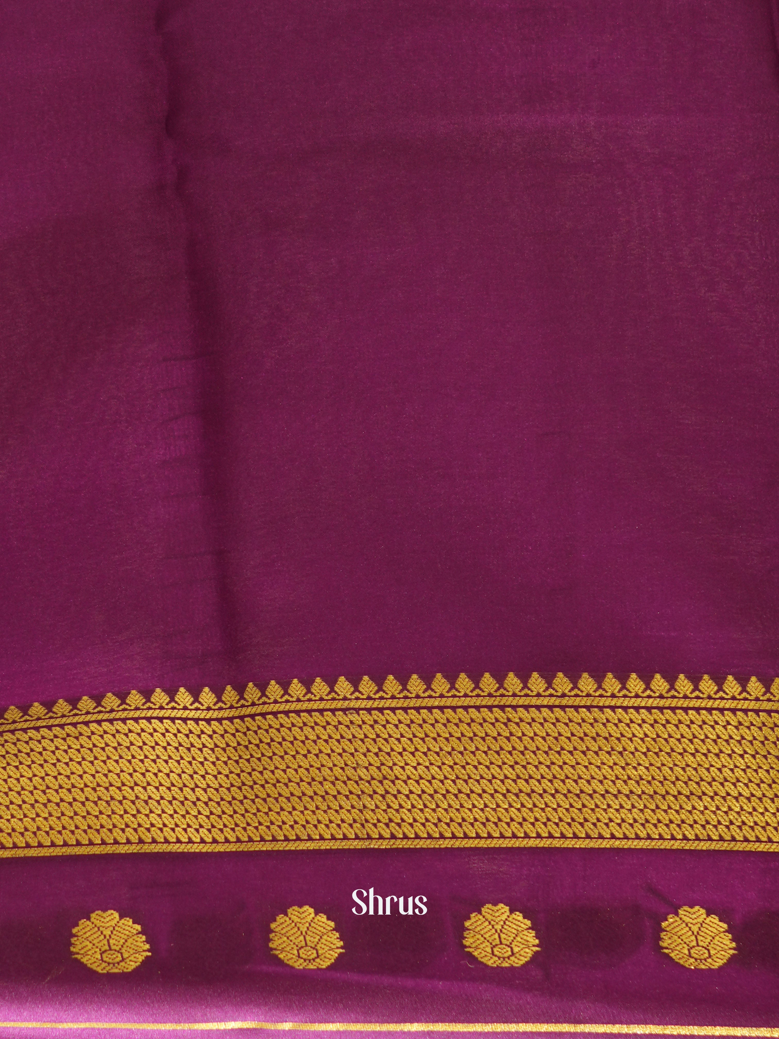 Teal & Purple - Mysore Silk Saree - Shop on ShrusEternity.com