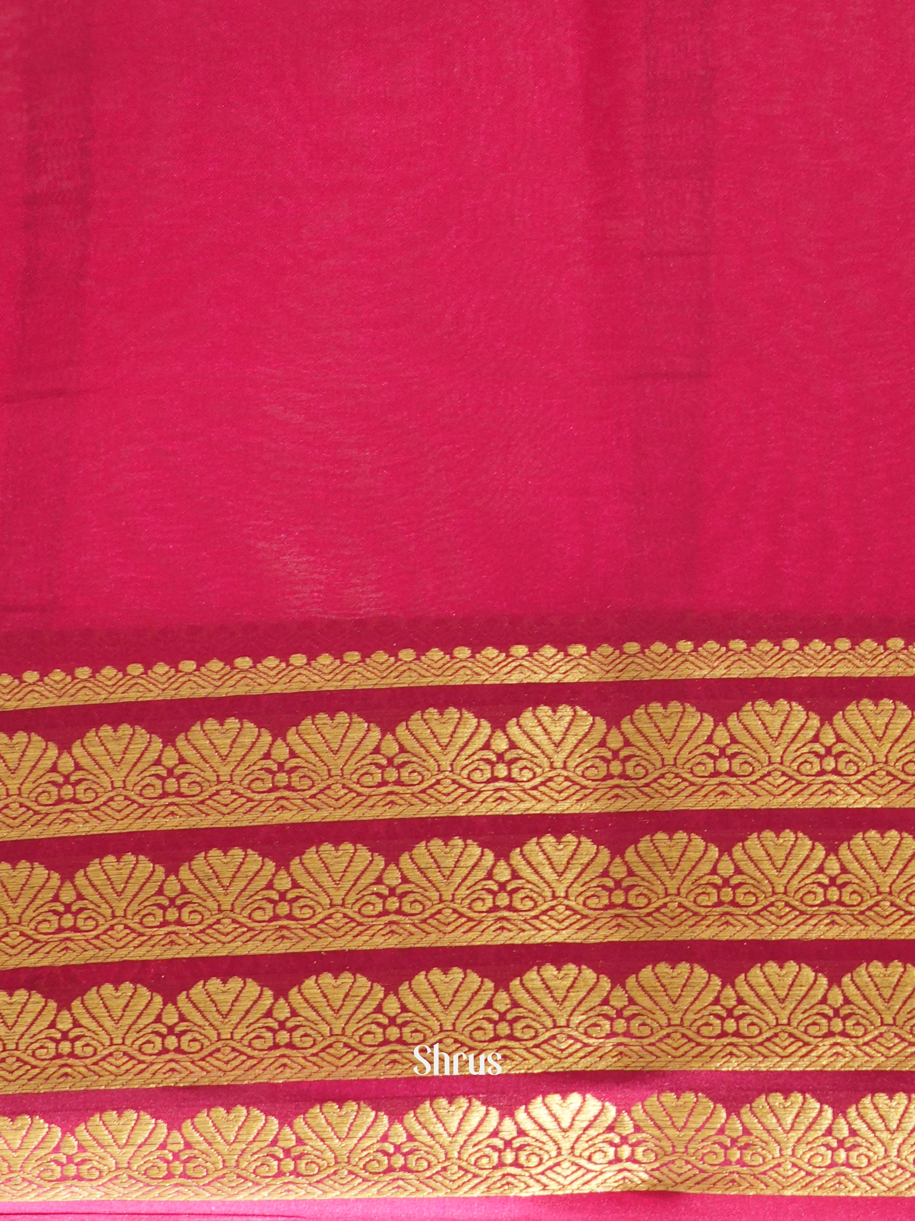 Blue & Pink - Mysore Silk Saree - Shop on ShrusEternity.com