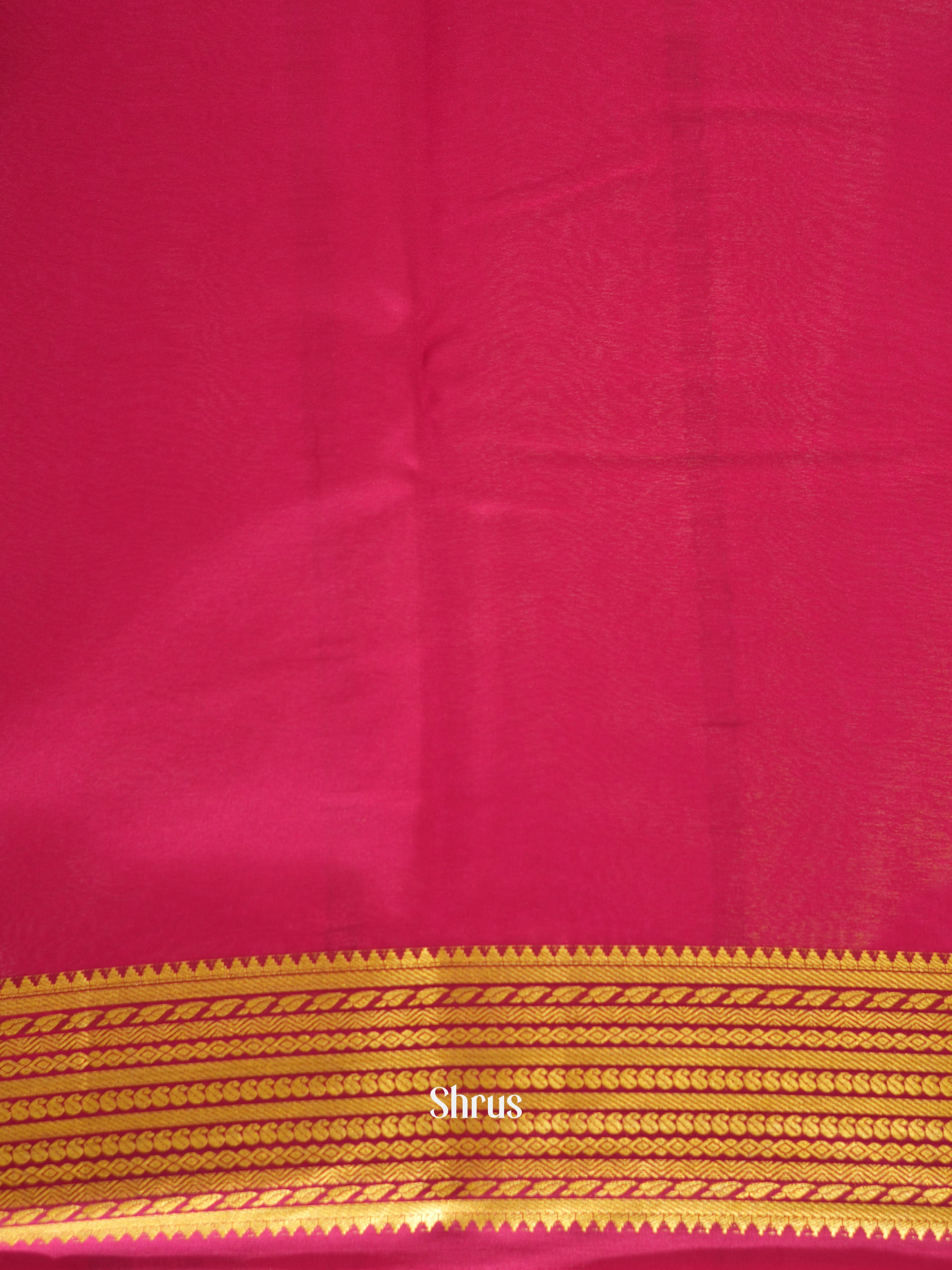 Green & Pink - Mysore Silk Saree - Shop on ShrusEternity.com