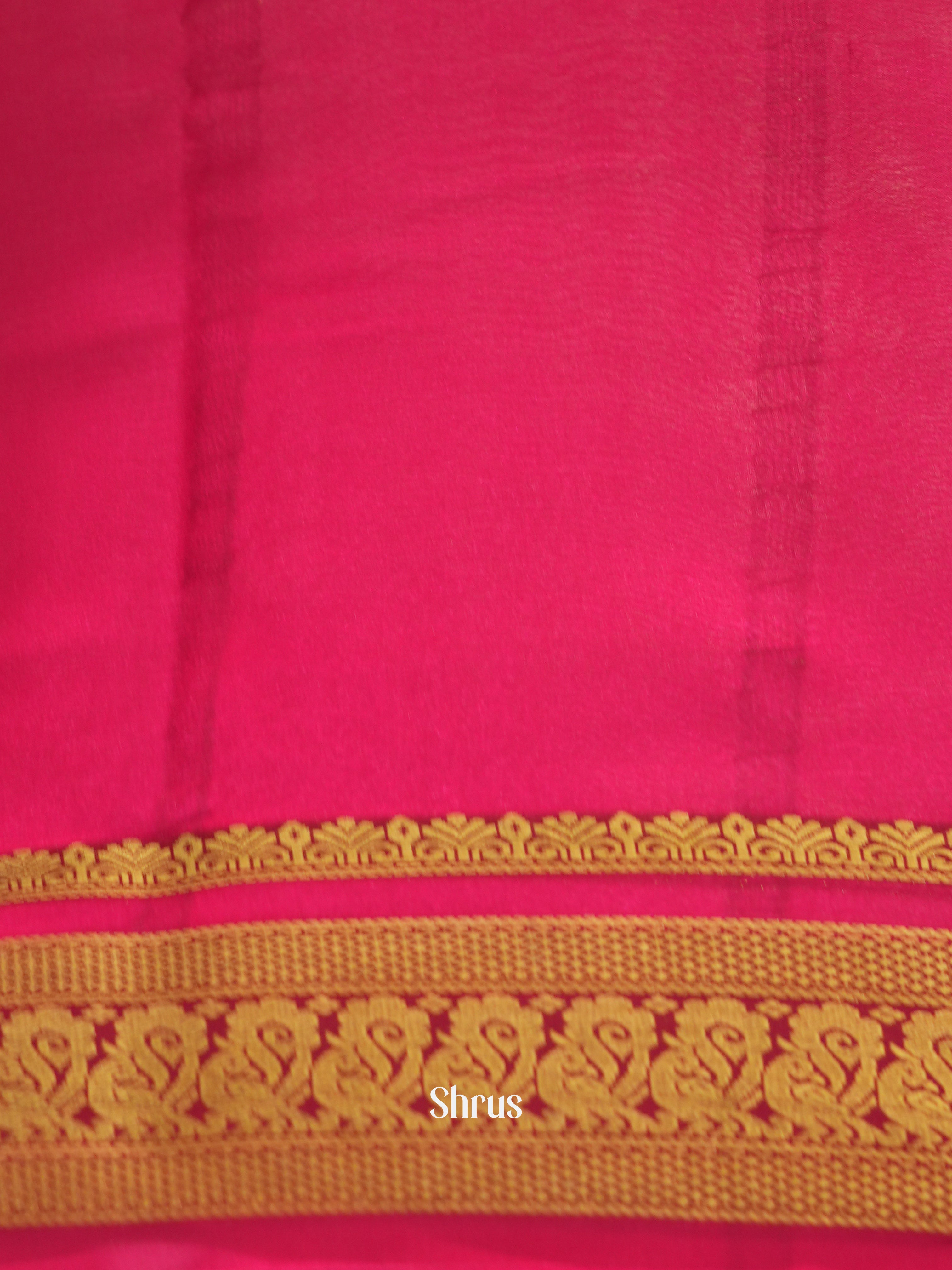 Blue & Pink - Mysore Silk Saree - Shop on ShrusEternity.com