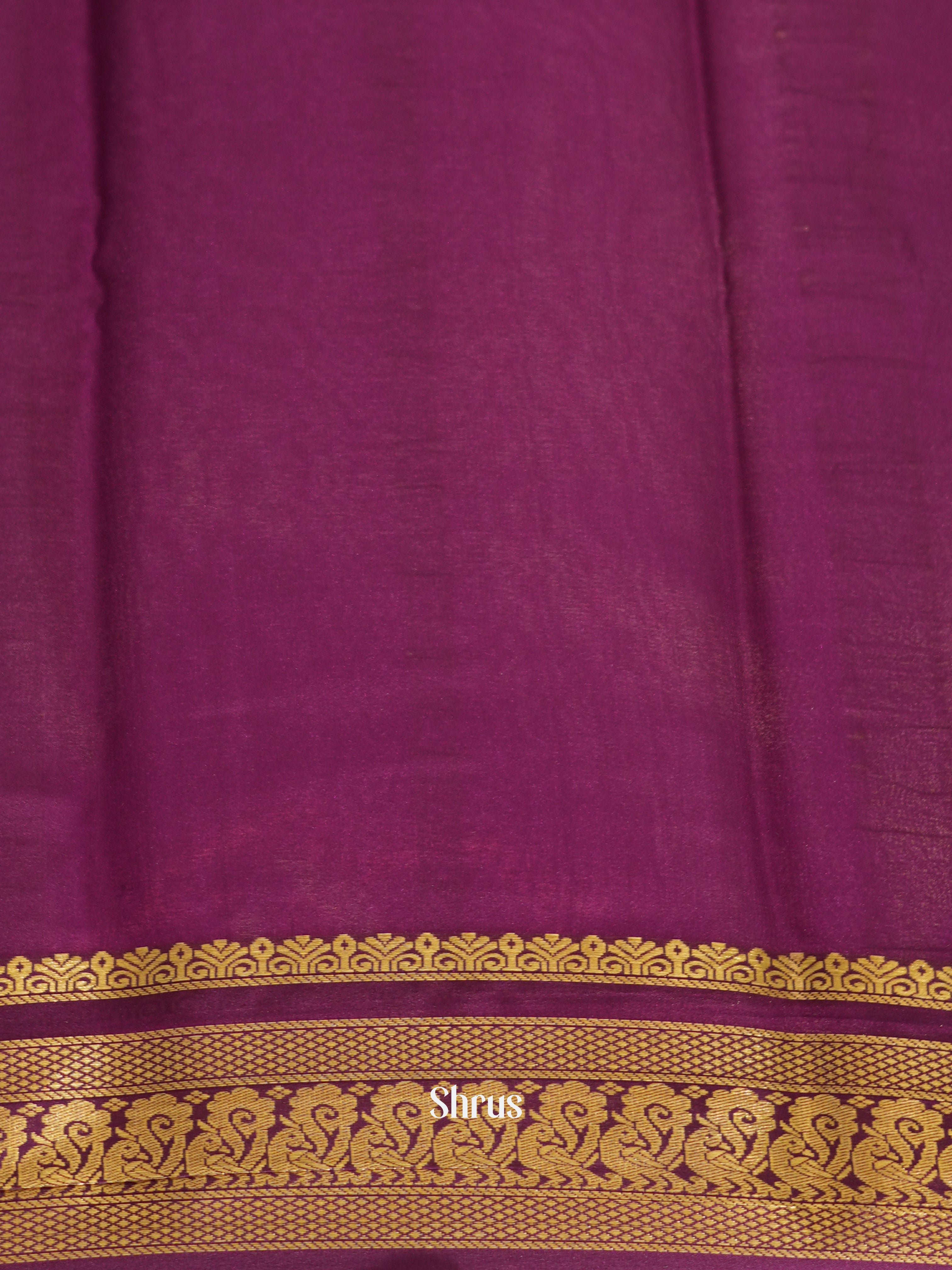 Teal & Purple - Mysore Silk Saree - Shop on ShrusEternity.com