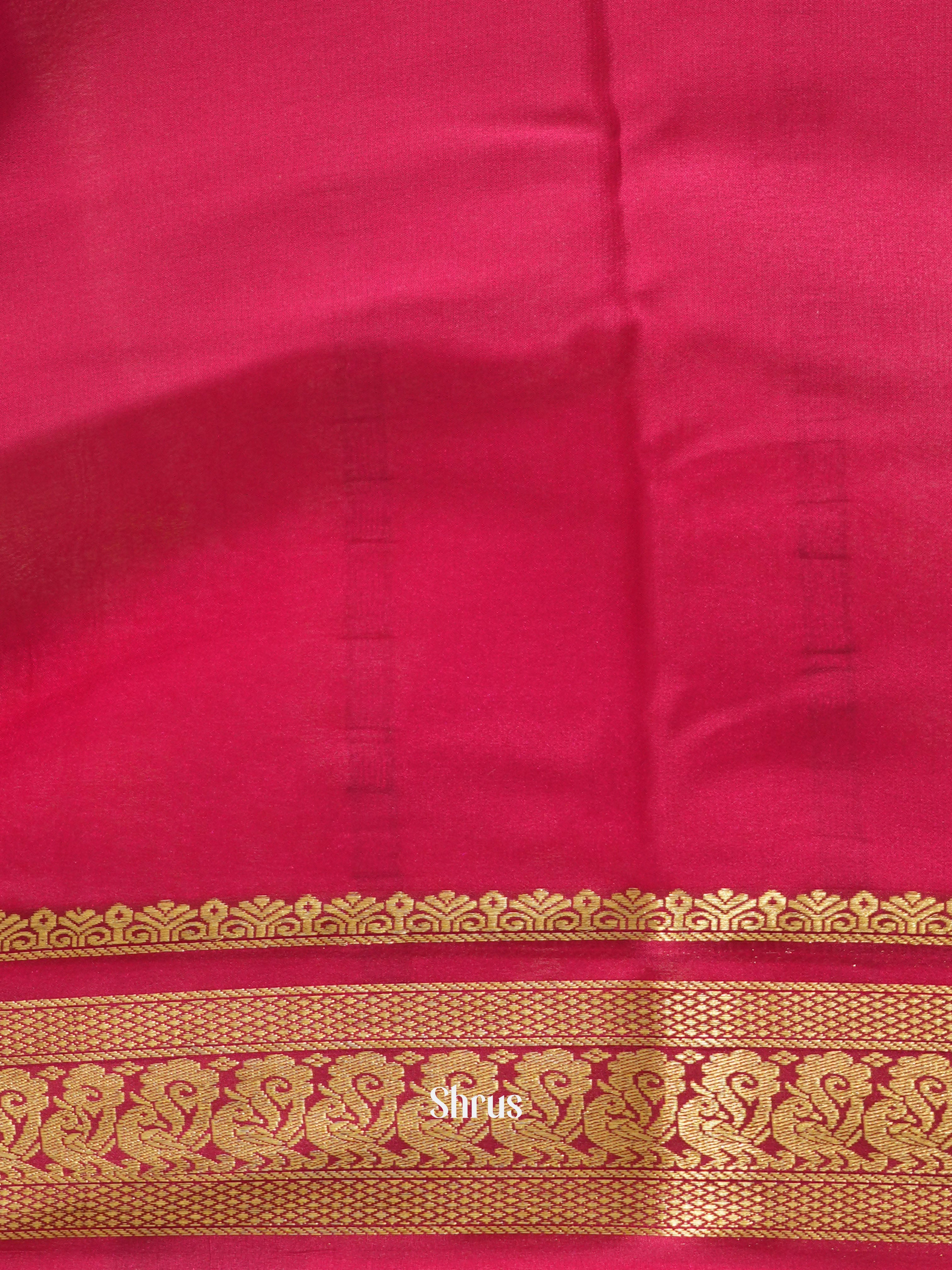 Blue & Maroon - Mysore Silk Saree - Shop on ShrusEternity.com