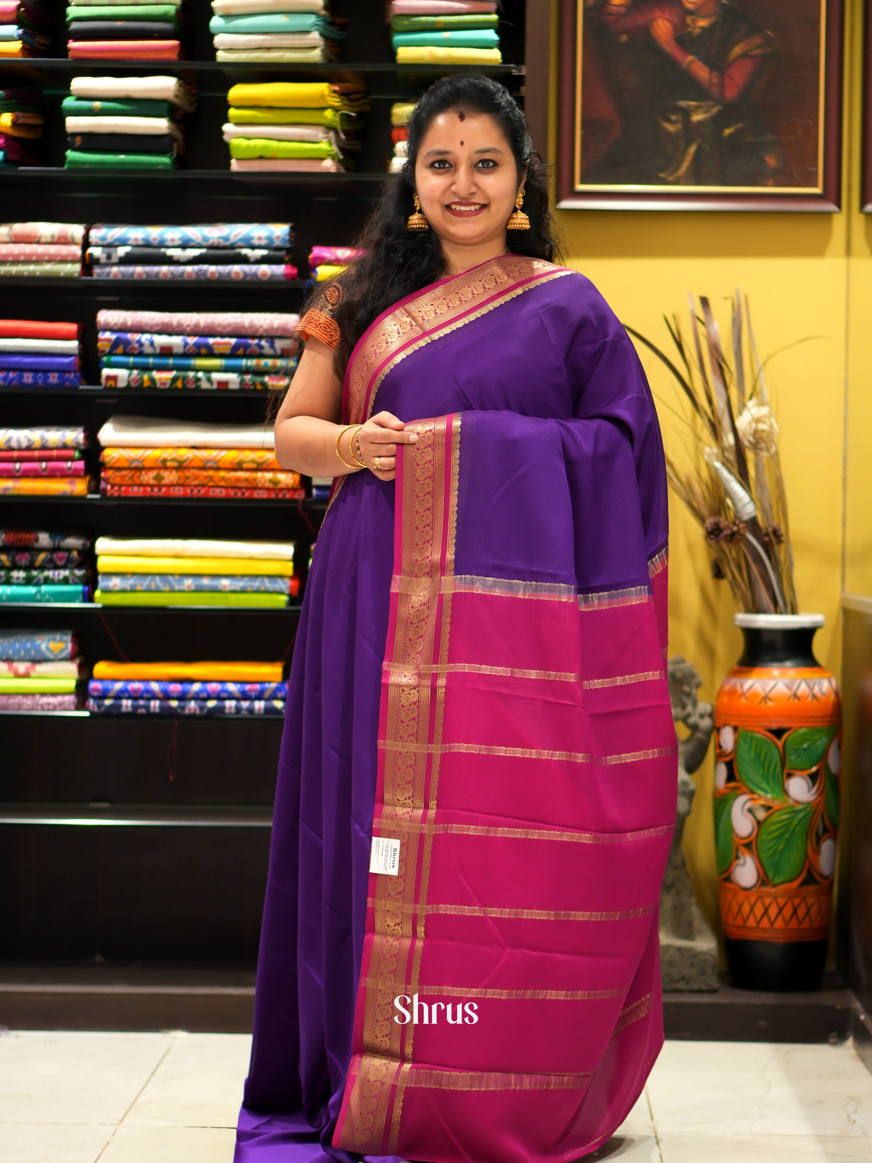 CGS30172 - Mysore Silk Saree - Shop on ShrusEternity.com