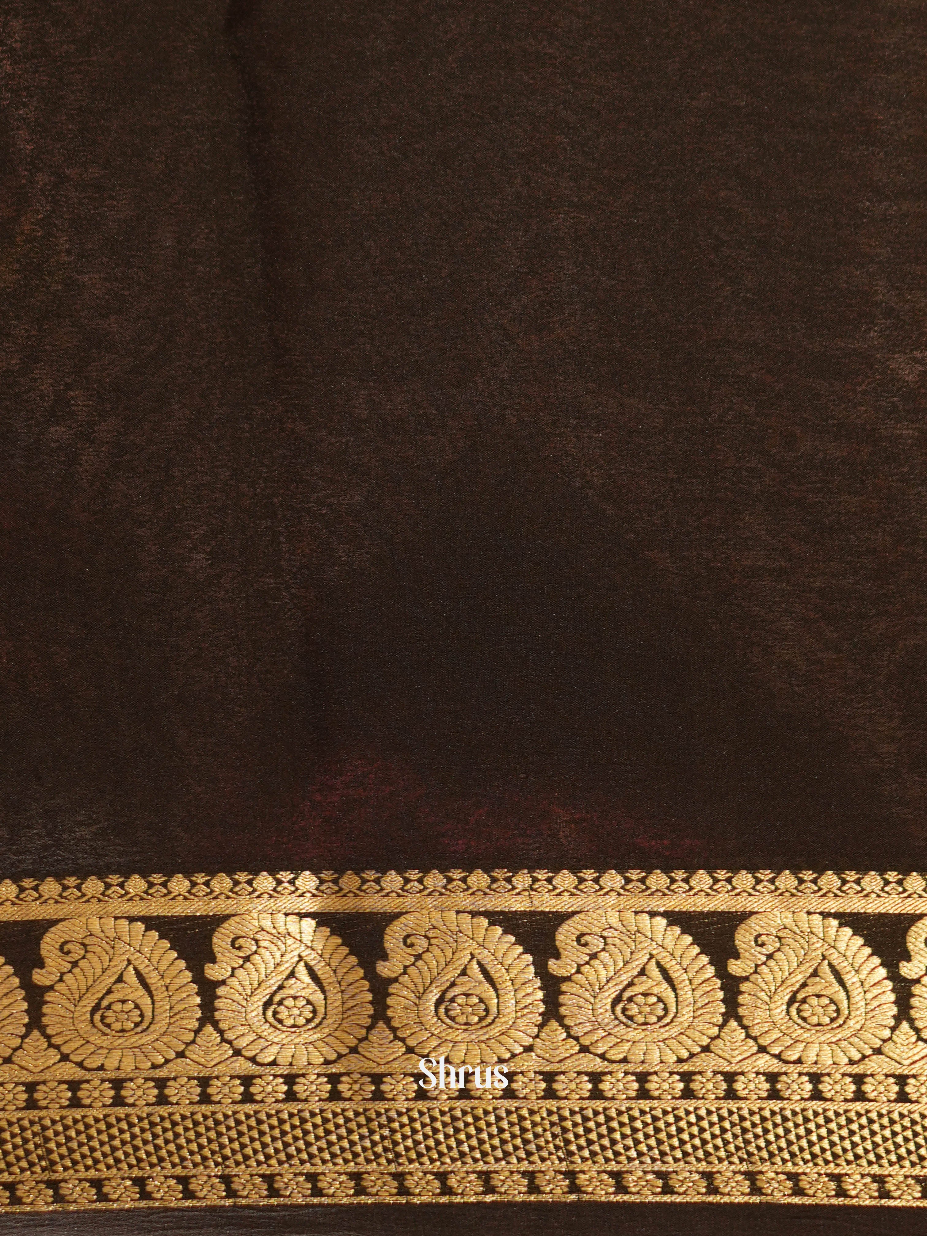 Grey & Black - Mysore silk Saree - Shop on ShrusEternity.com