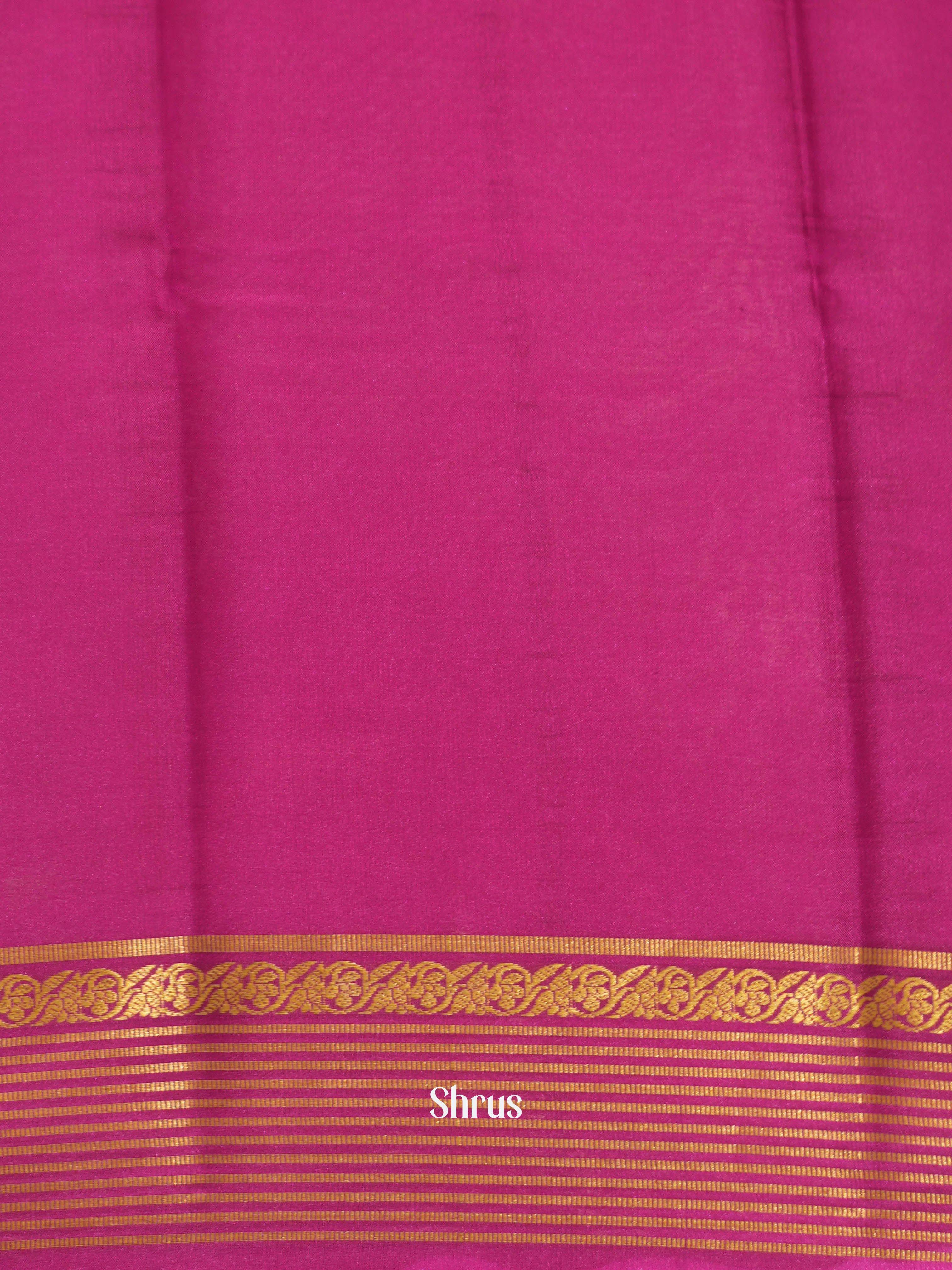 Green & Pink - Mysore silk Saree - Shop on ShrusEternity.com