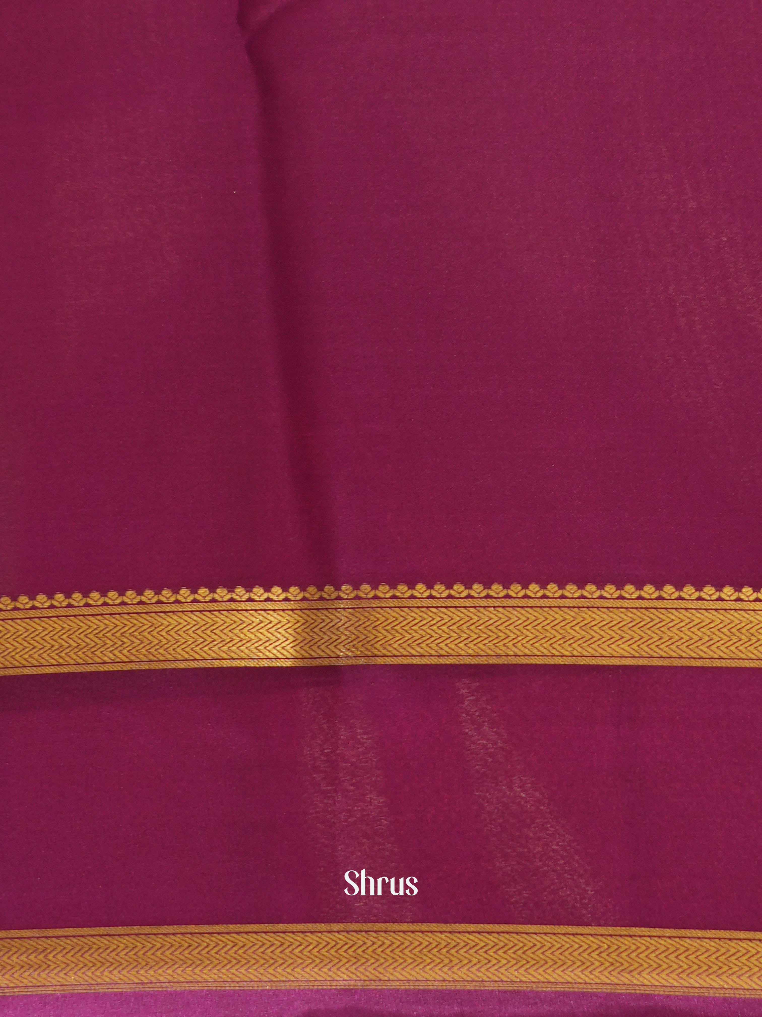 Yellow & Purple - Mysore silk Saree - Shop on ShrusEternity.com