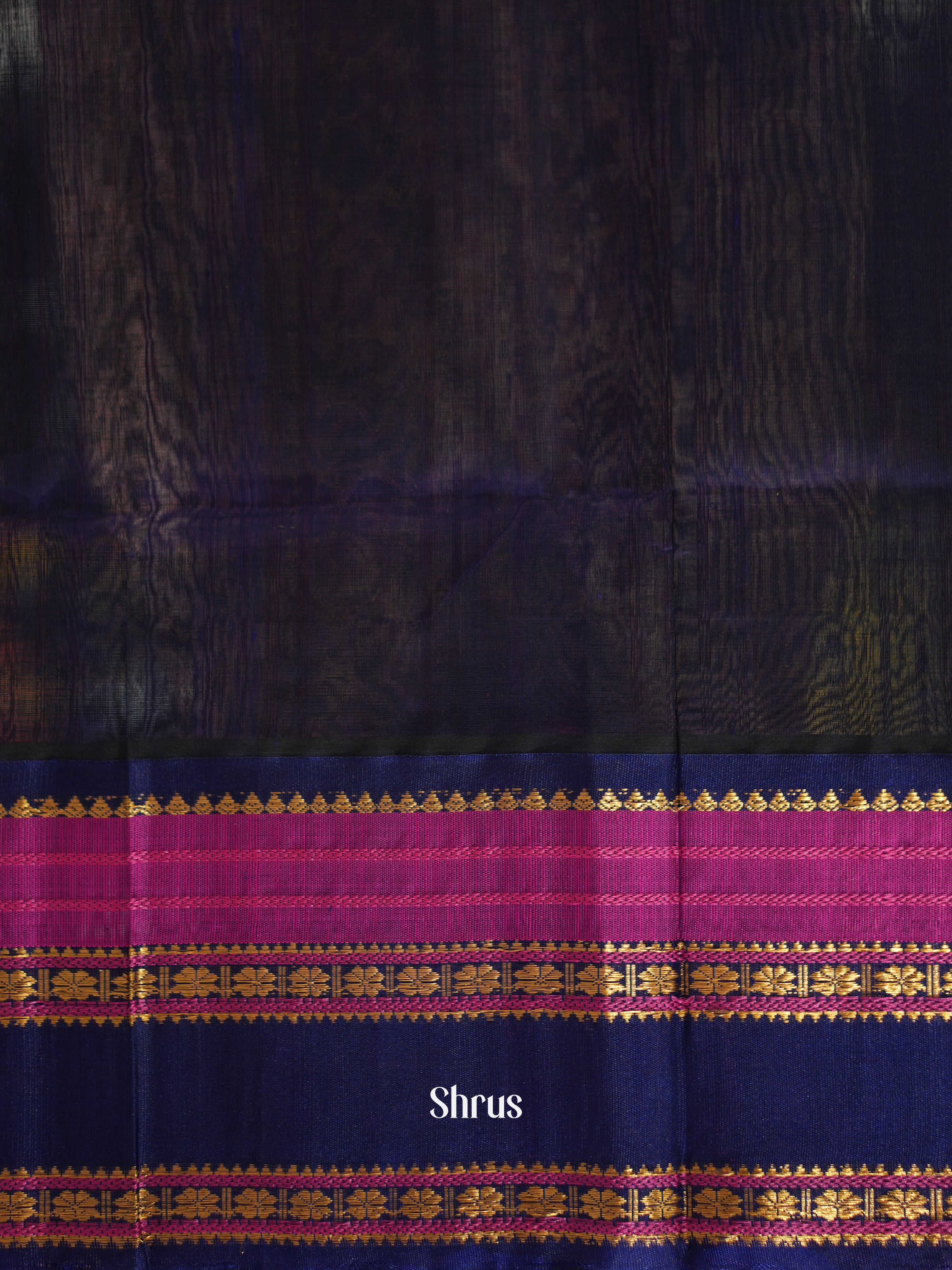 Mustard & Blue - Silk Cotton Saree - Shop on ShrusEternity.com