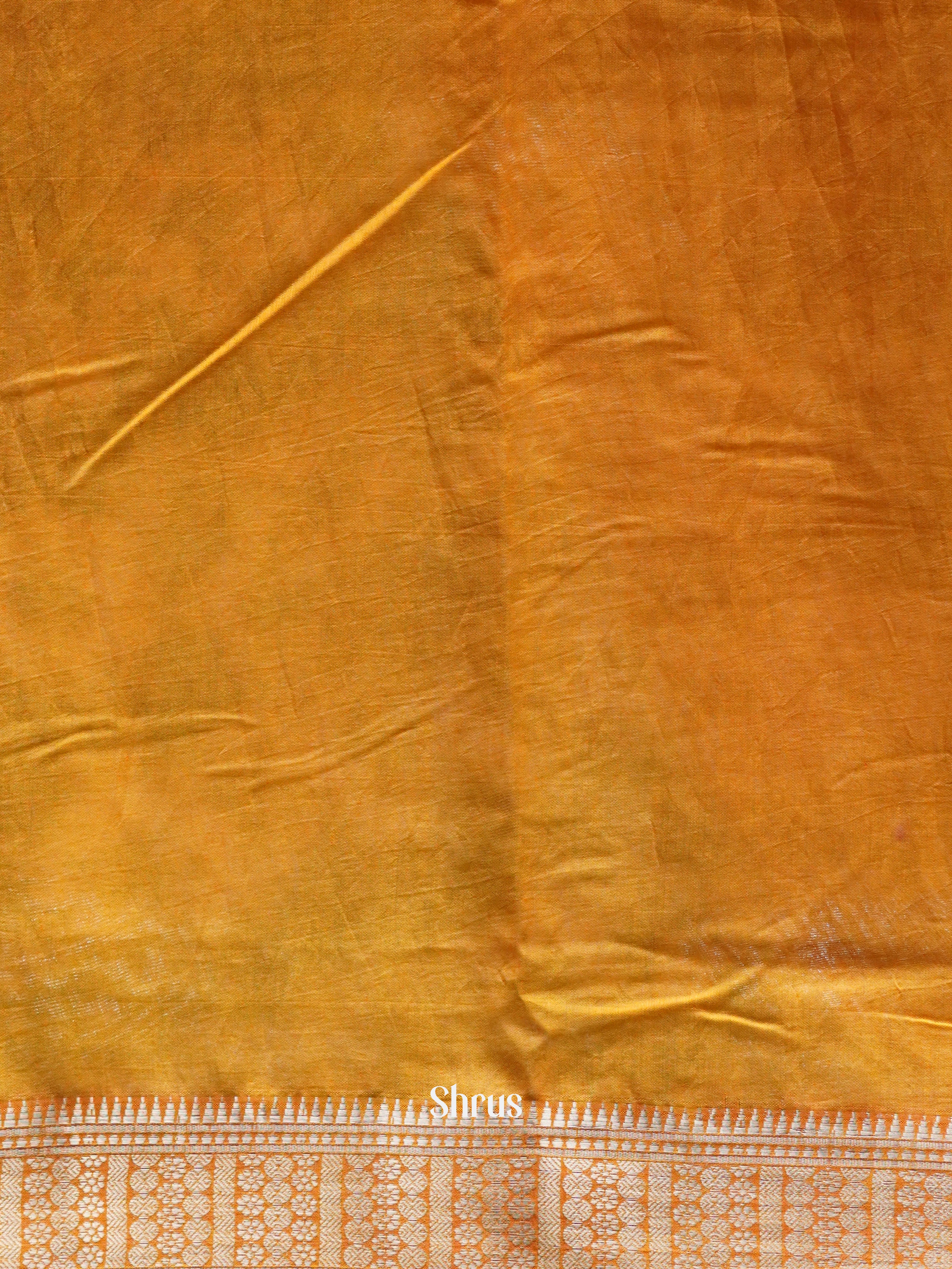 Green & Mustard - Art Modal Saree - Shop on ShrusEternity.com