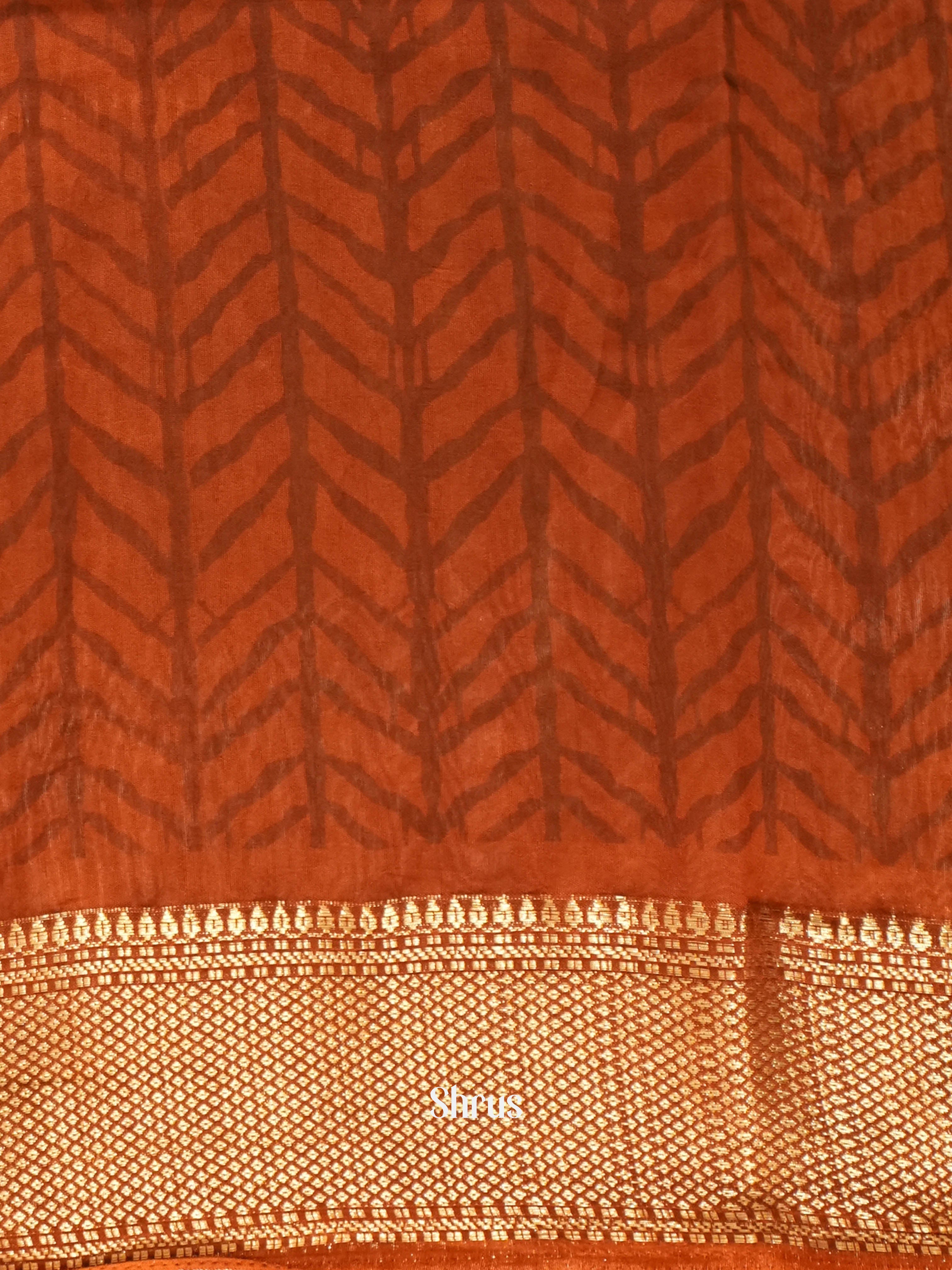 Purple & Brick - Art Modal Saree - Shop on ShrusEternity.com