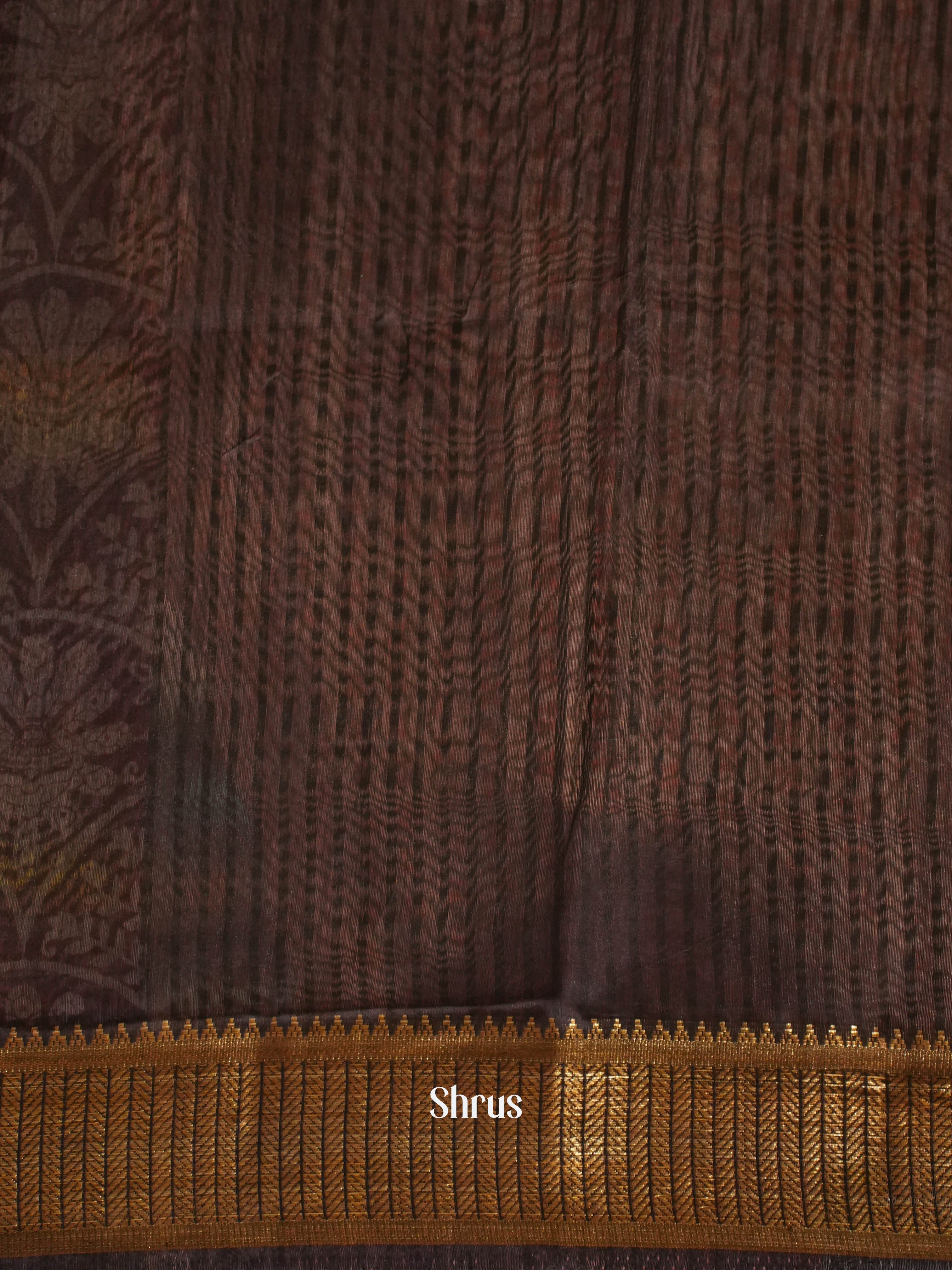Red & Brown - Art Modal Saree - Shop on ShrusEternity.com